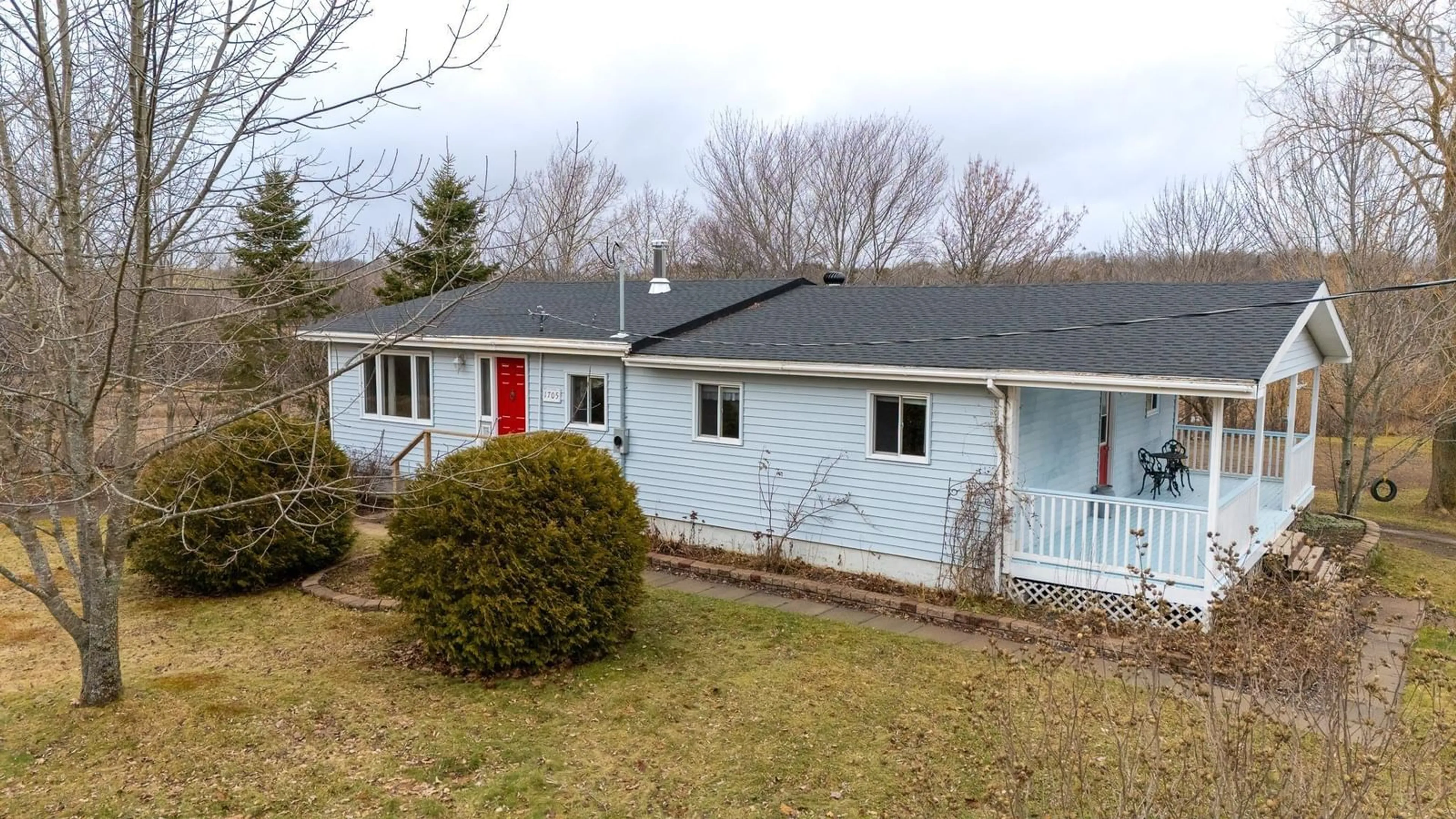 A pic from outside/outdoor area/front of a property/back of a property/a pic from drone, street for 1705 Gaspereau River Rd, Wallbrook Nova Scotia B4P 2R3