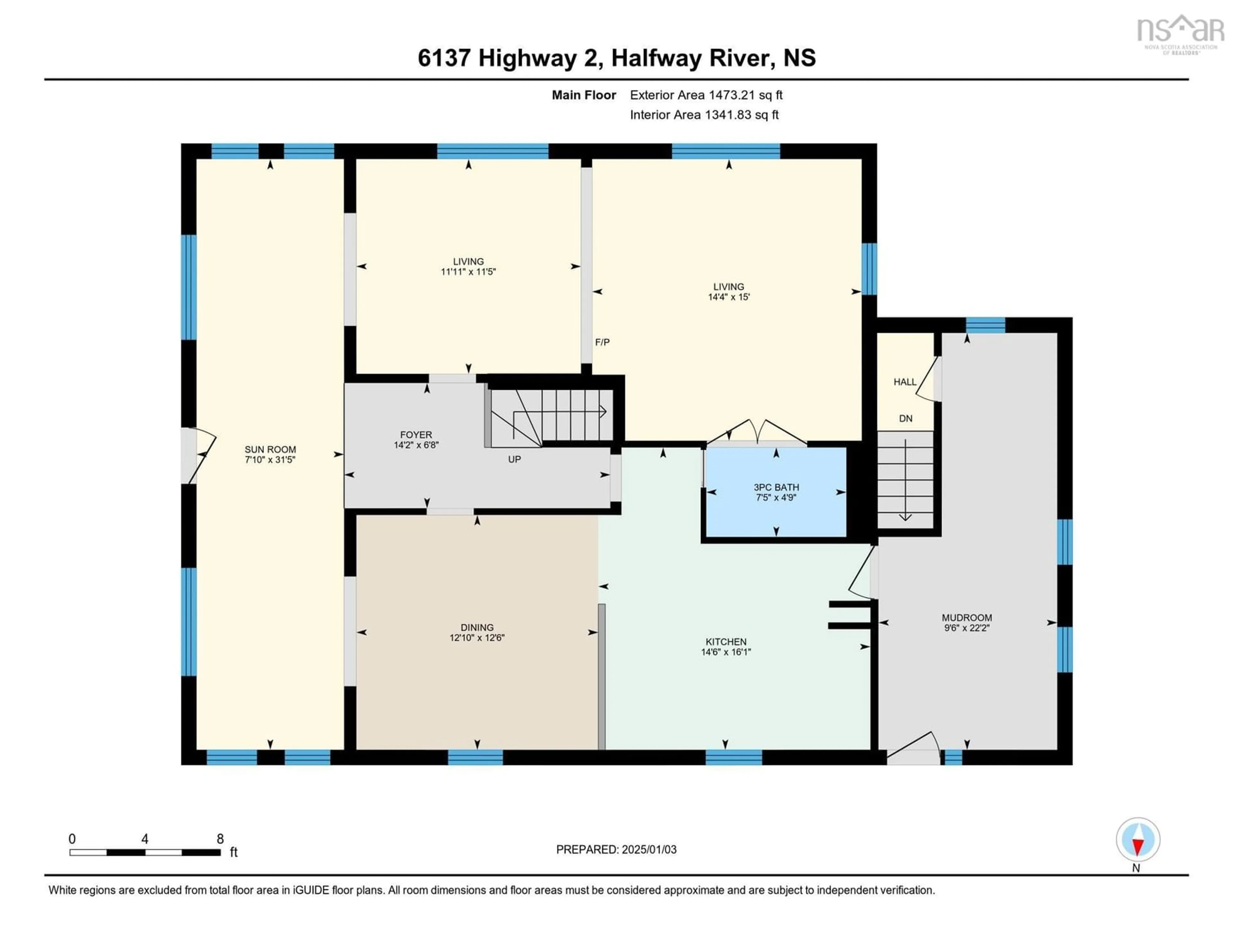 Floor plan for 6173 Highway 2, Halfway River Nova Scotia B0M 1W0