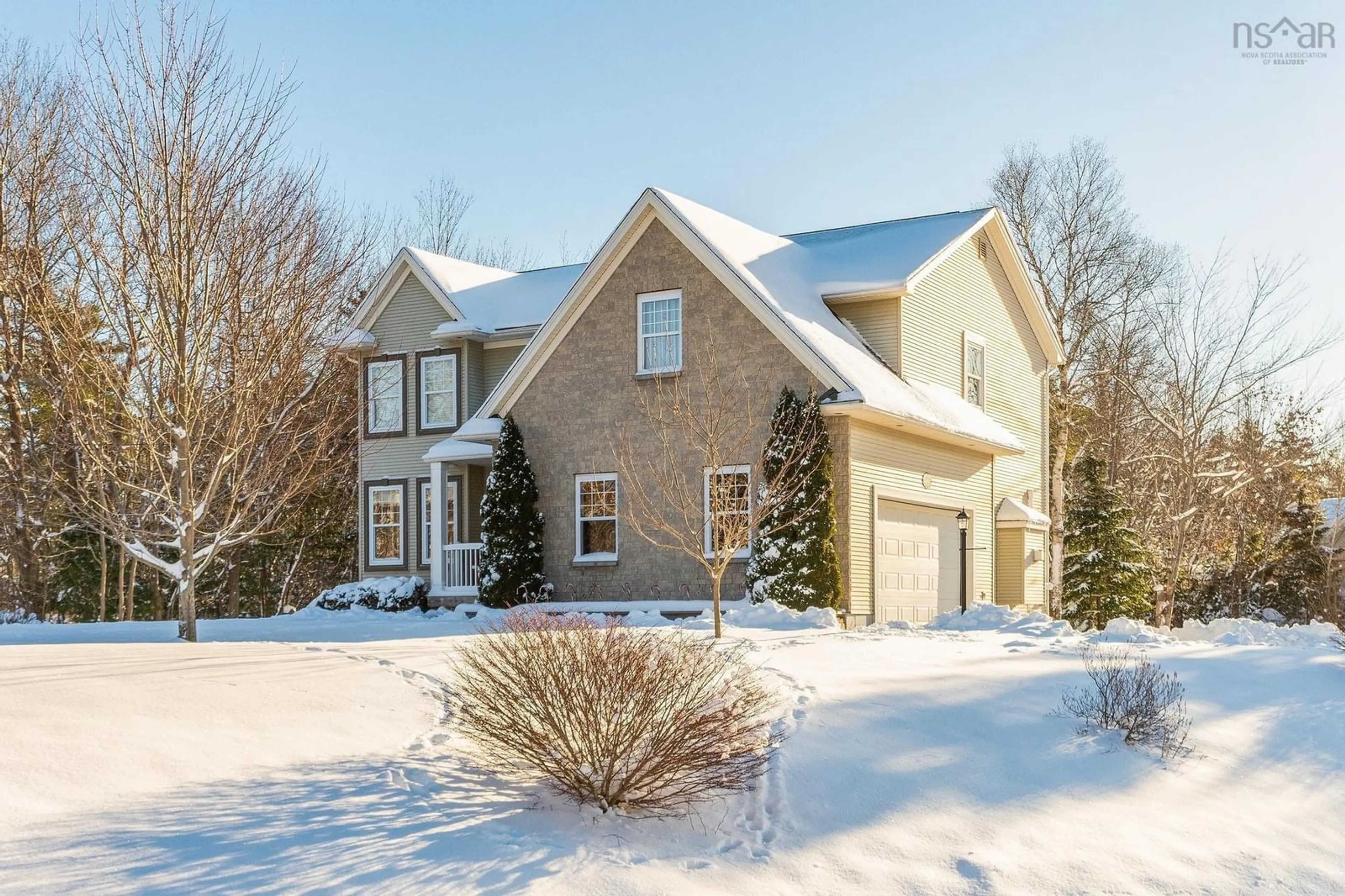 Home with brick exterior material, street for 99 Canterbury Lane, Fall River Nova Scotia B2T 1A4