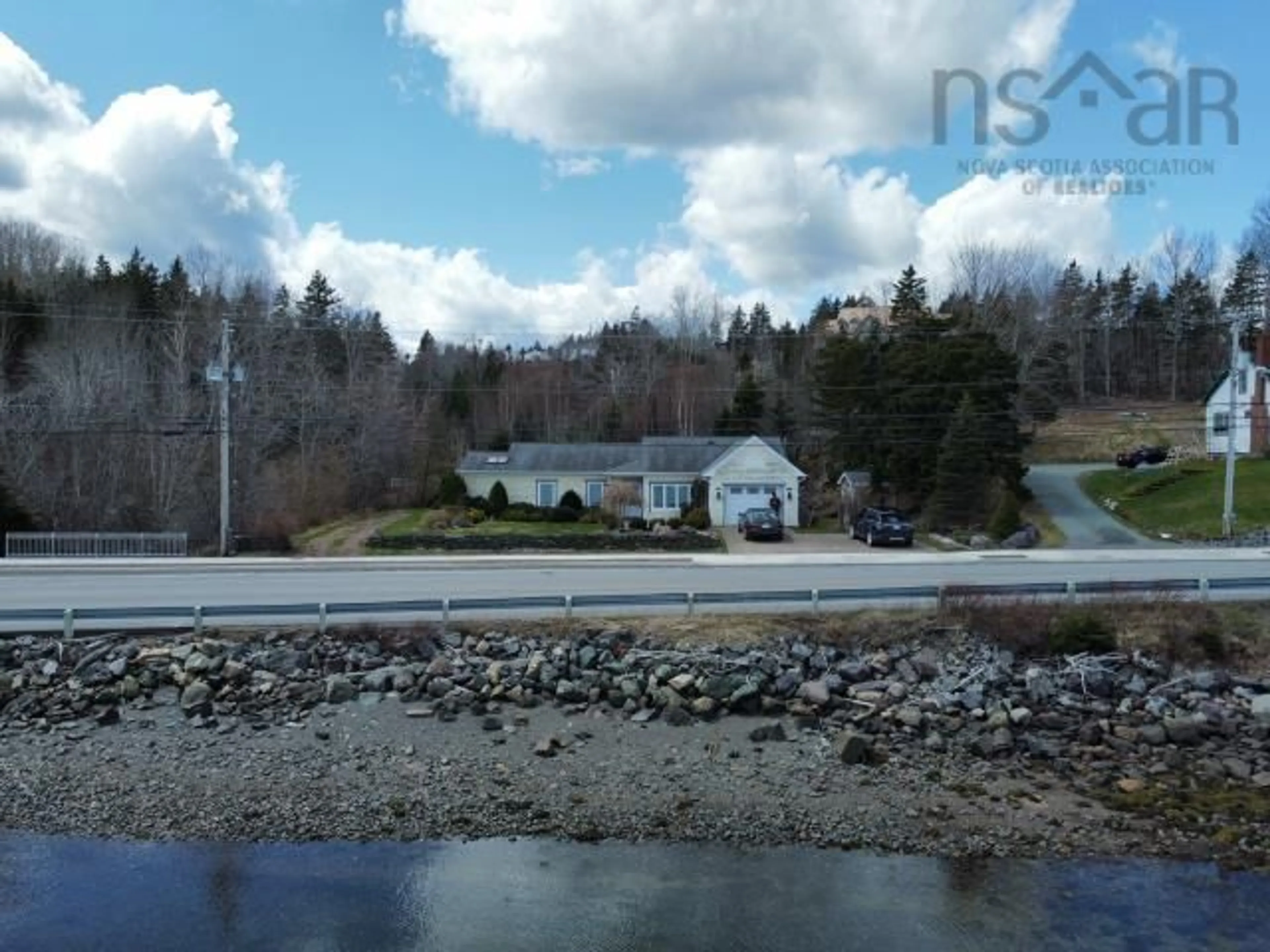 A pic from outside/outdoor area/front of a property/back of a property/a pic from drone, water/lake/river/ocean view for 209 Main Street, Guysborough Nova Scotia B0H 1N0