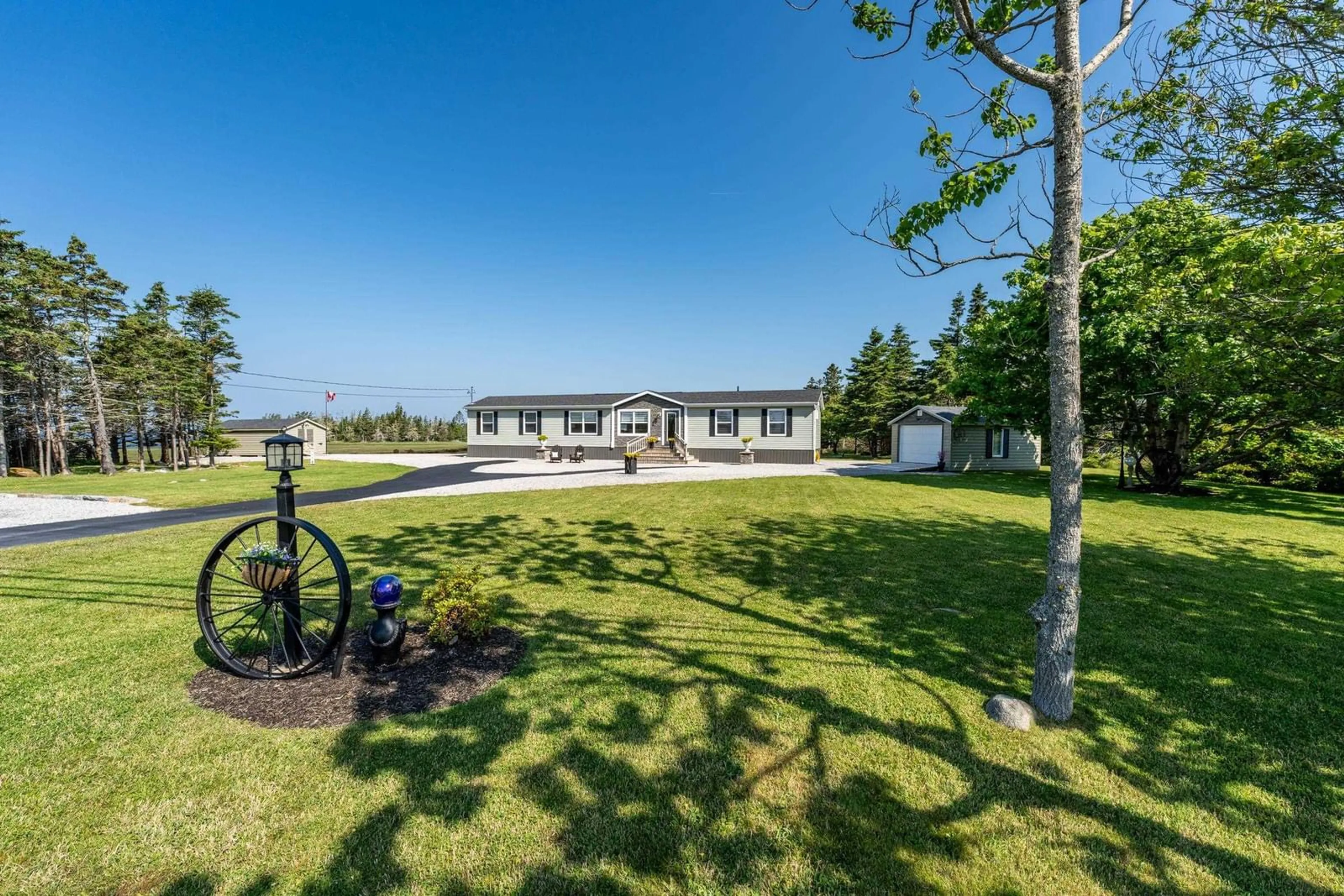 A pic from outside/outdoor area/front of a property/back of a property/a pic from drone, water/lake/river/ocean view for 1480 Highway 330, Newellton Nova Scotia B0W 1P0