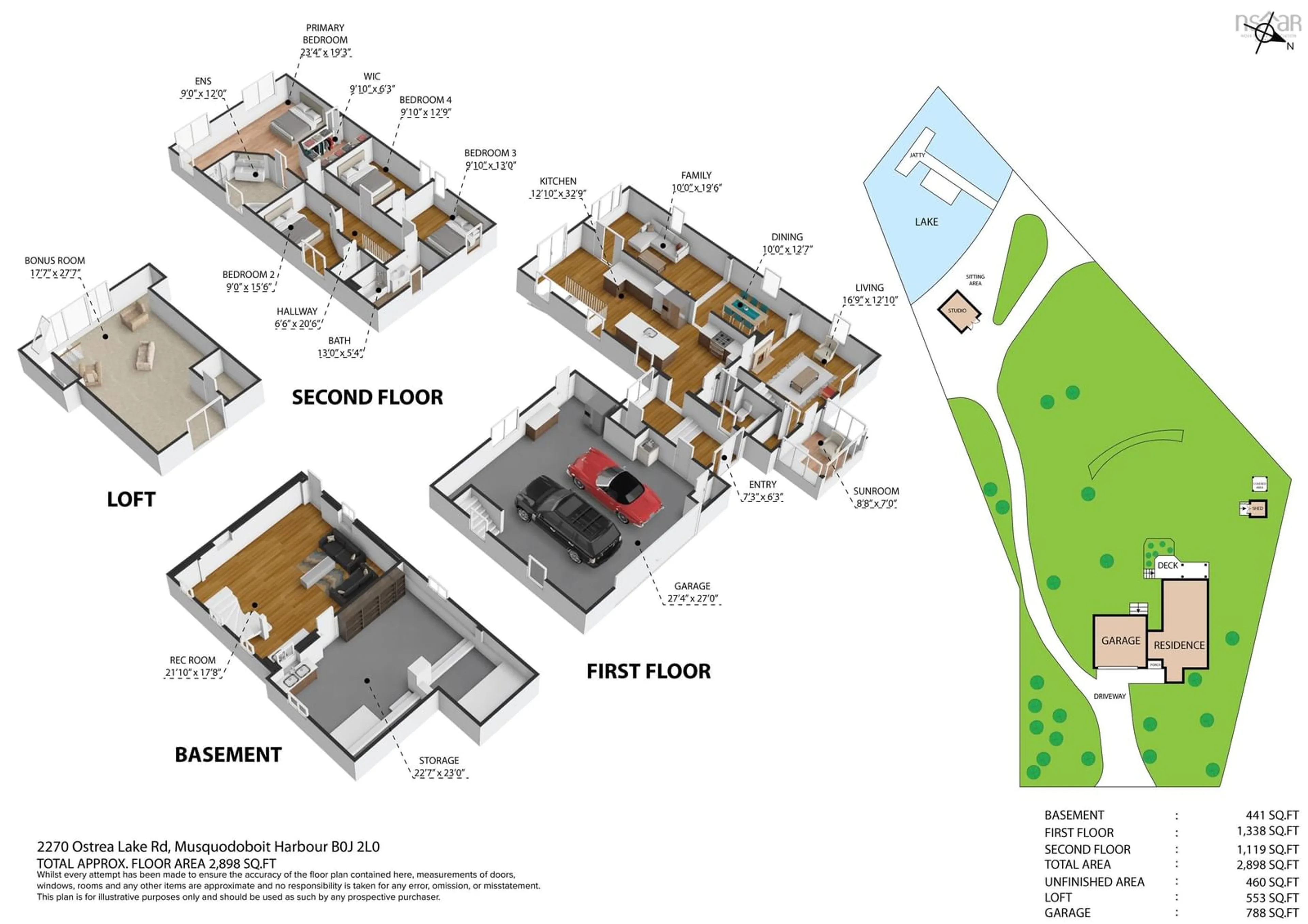 Floor plan for 2270 Ostrea Lake Rd, Ostrea Lake Nova Scotia B0J 2L0