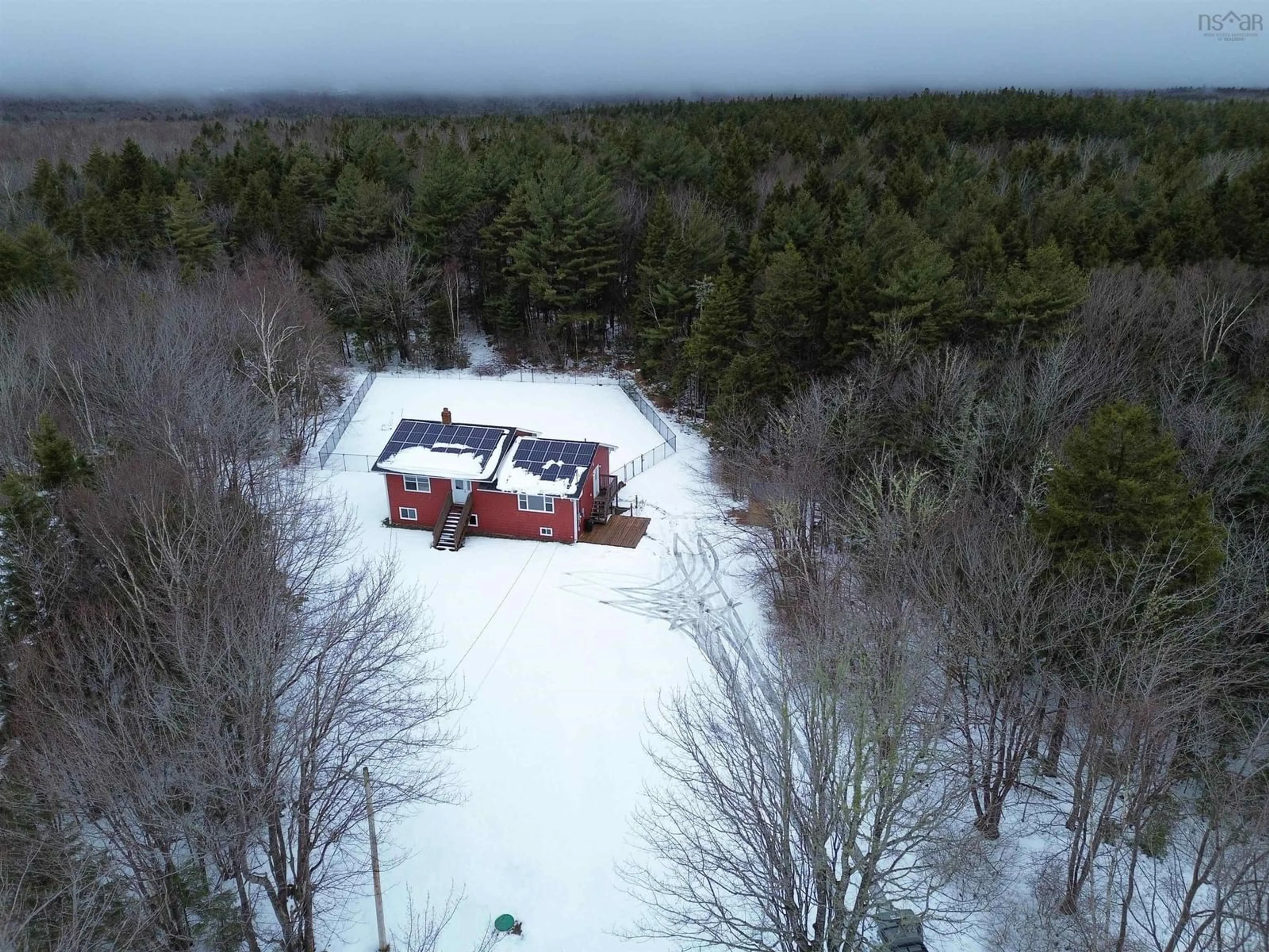 A pic from outside/outdoor area/front of a property/back of a property/a pic from drone, forest/trees view for 11813 Highway 217, Seabrook Nova Scotia B0V 1A0