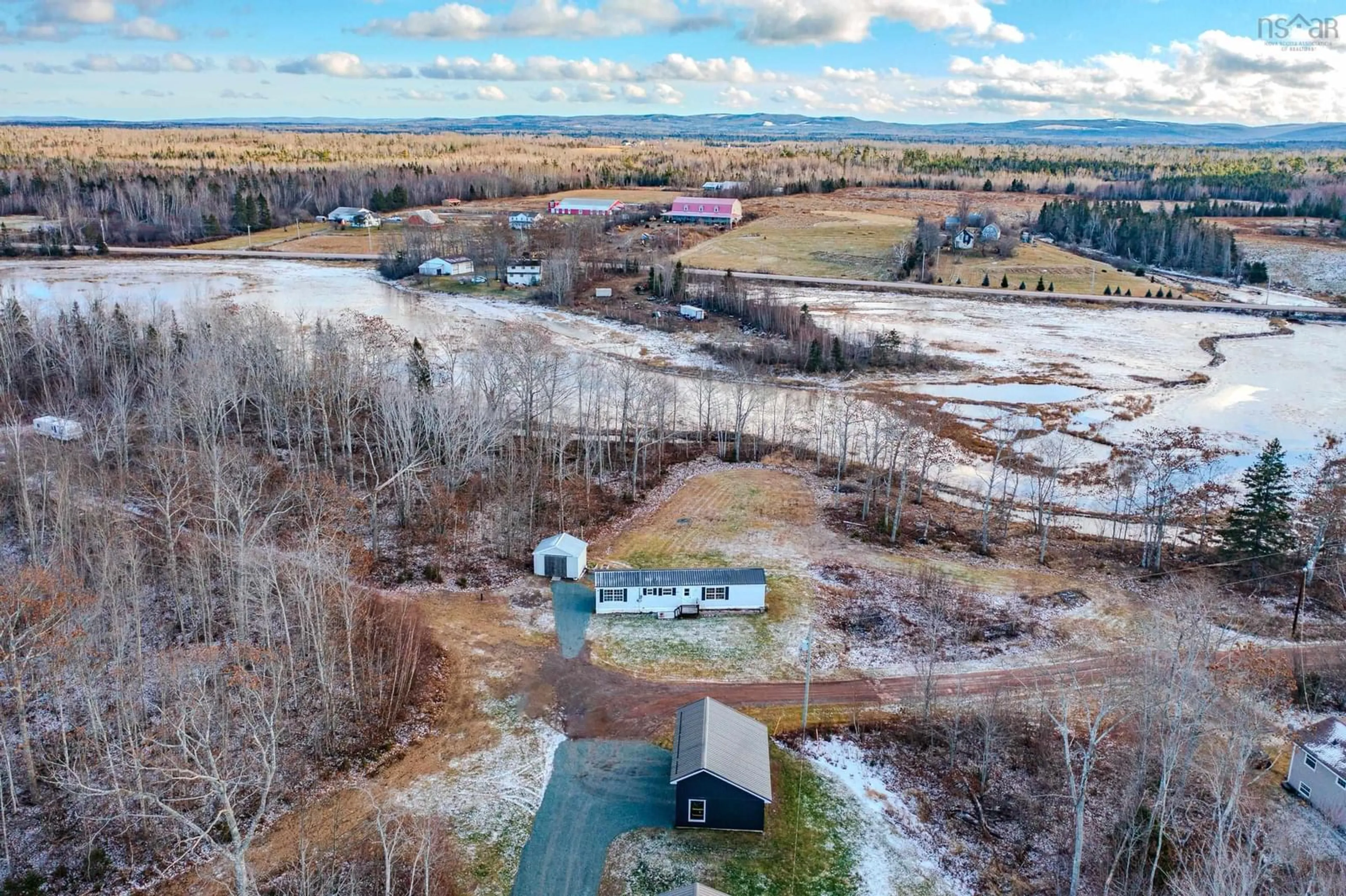 A pic from outside/outdoor area/front of a property/back of a property/a pic from drone, water/lake/river/ocean view for 66 Macconnell Pl, Waldegrave Nova Scotia B0K 1V0