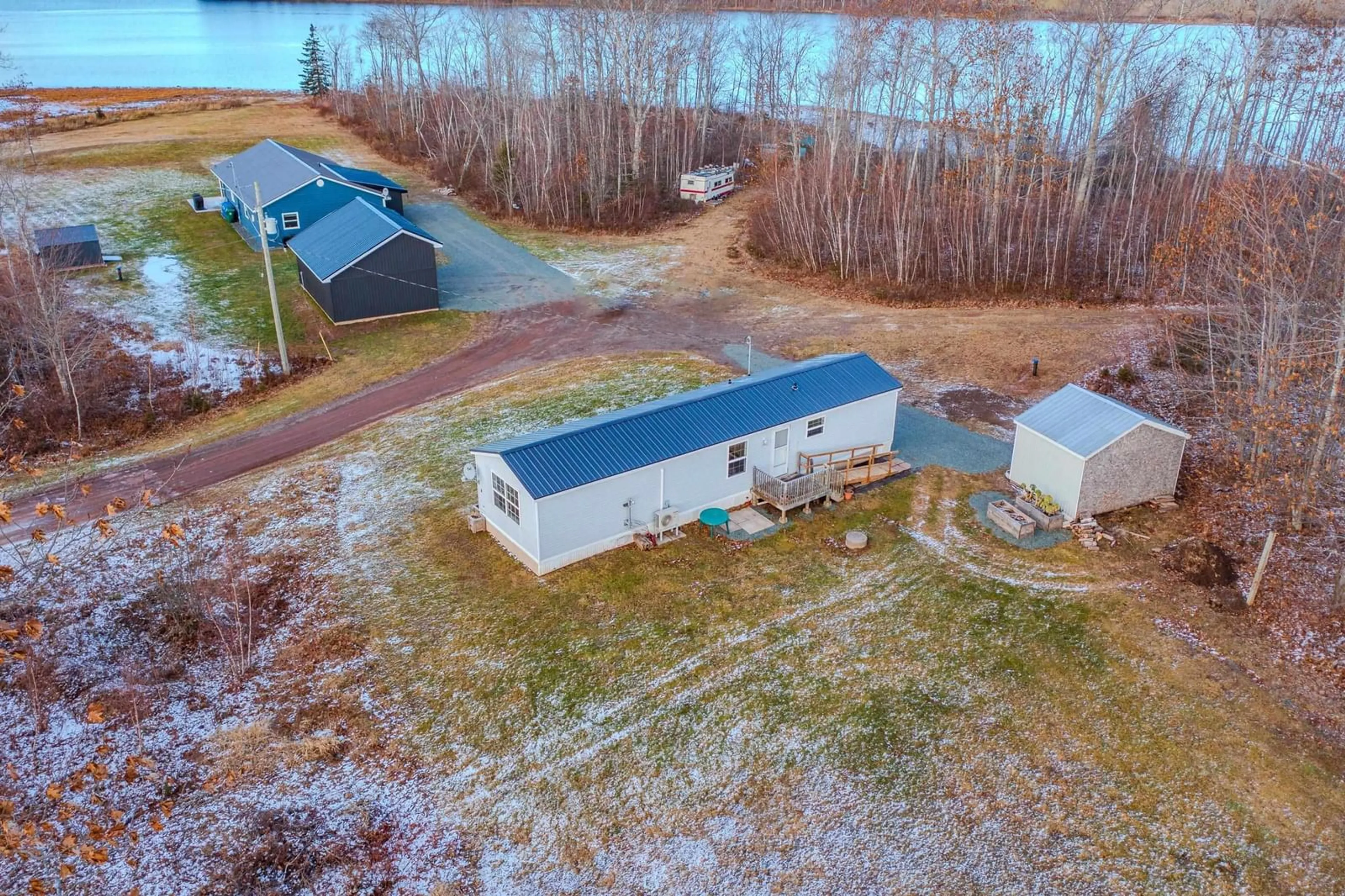 A pic from outside/outdoor area/front of a property/back of a property/a pic from drone, water/lake/river/ocean view for 66 Macconnell Pl, Waldegrave Nova Scotia B0K 1V0