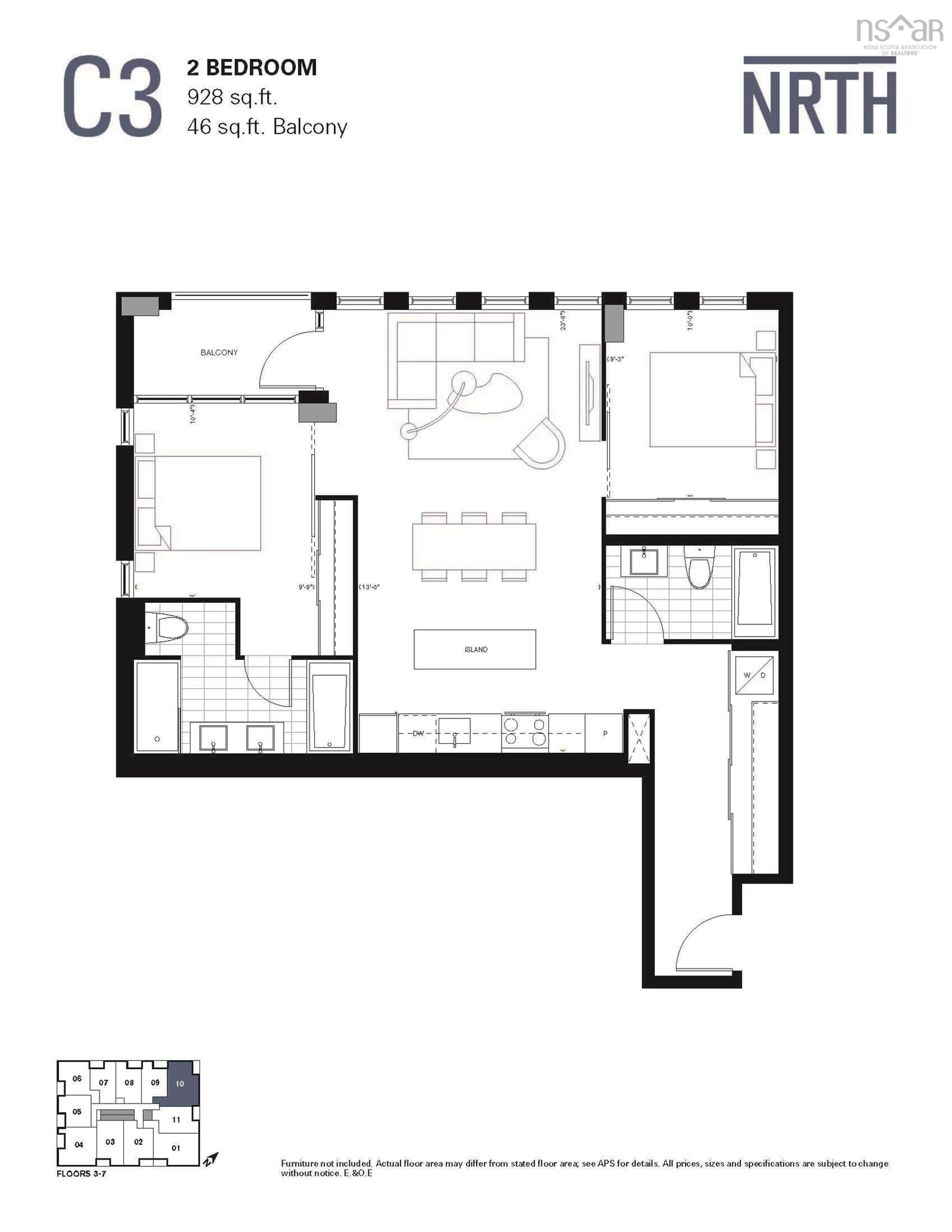 Floor plan for 5511 Bilby St St #410, Halifax Nova Scotia B3K 1V4