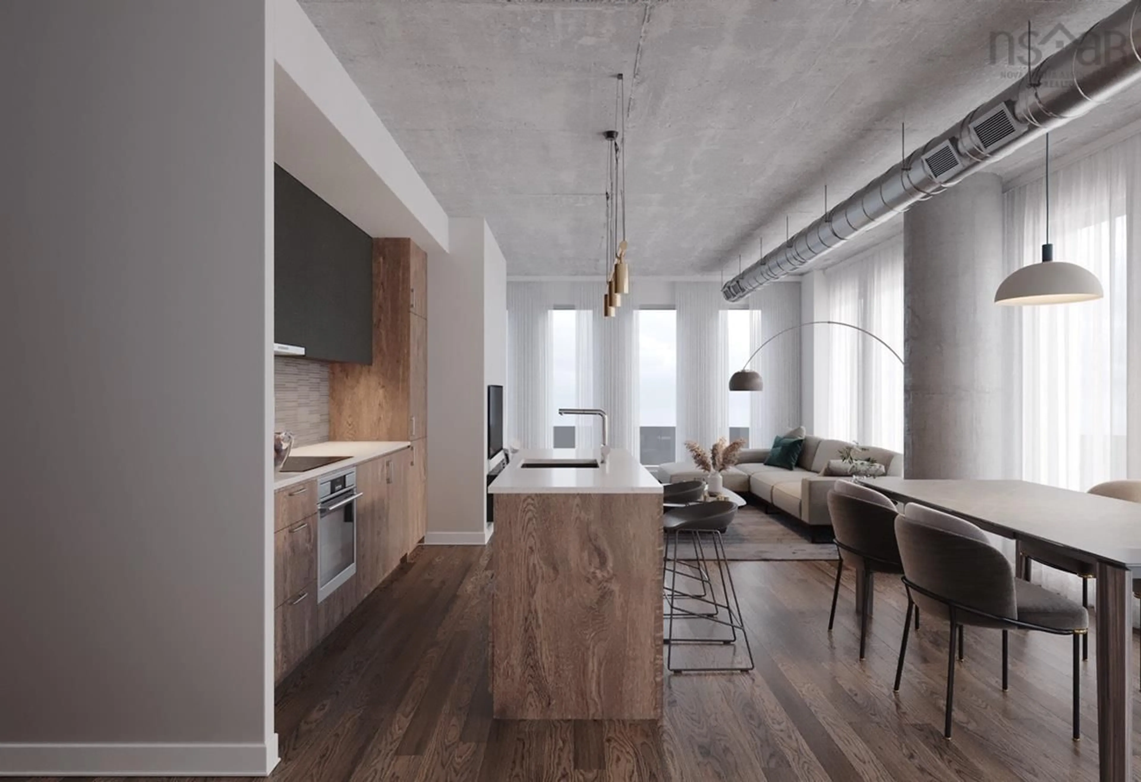 Open concept kitchen, unknown for 5511 Bilby St St #404, Halifax Nova Scotia B3K 1V4