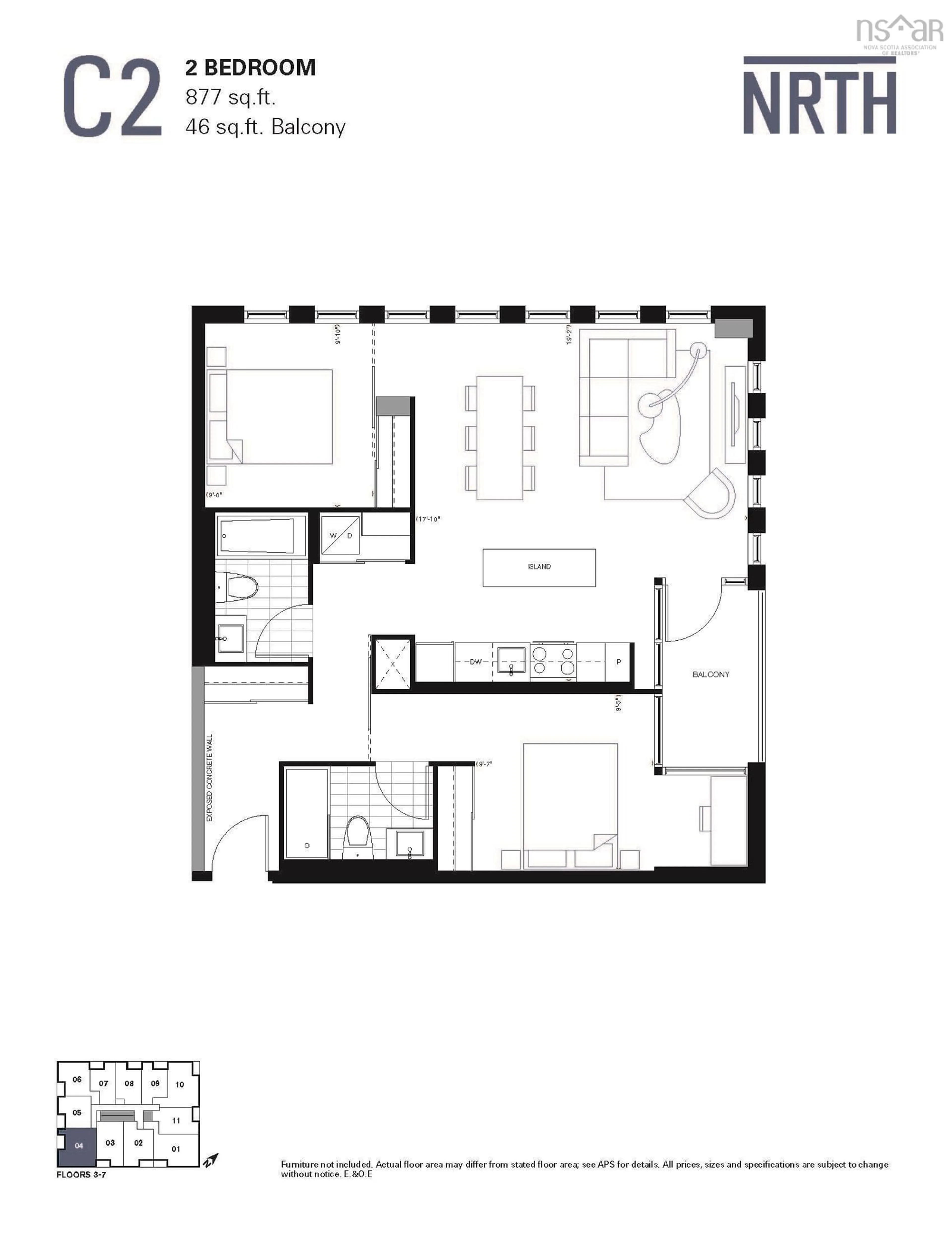 Floor plan for 5511 Bilby St St #404, Halifax Nova Scotia B3K 1V4