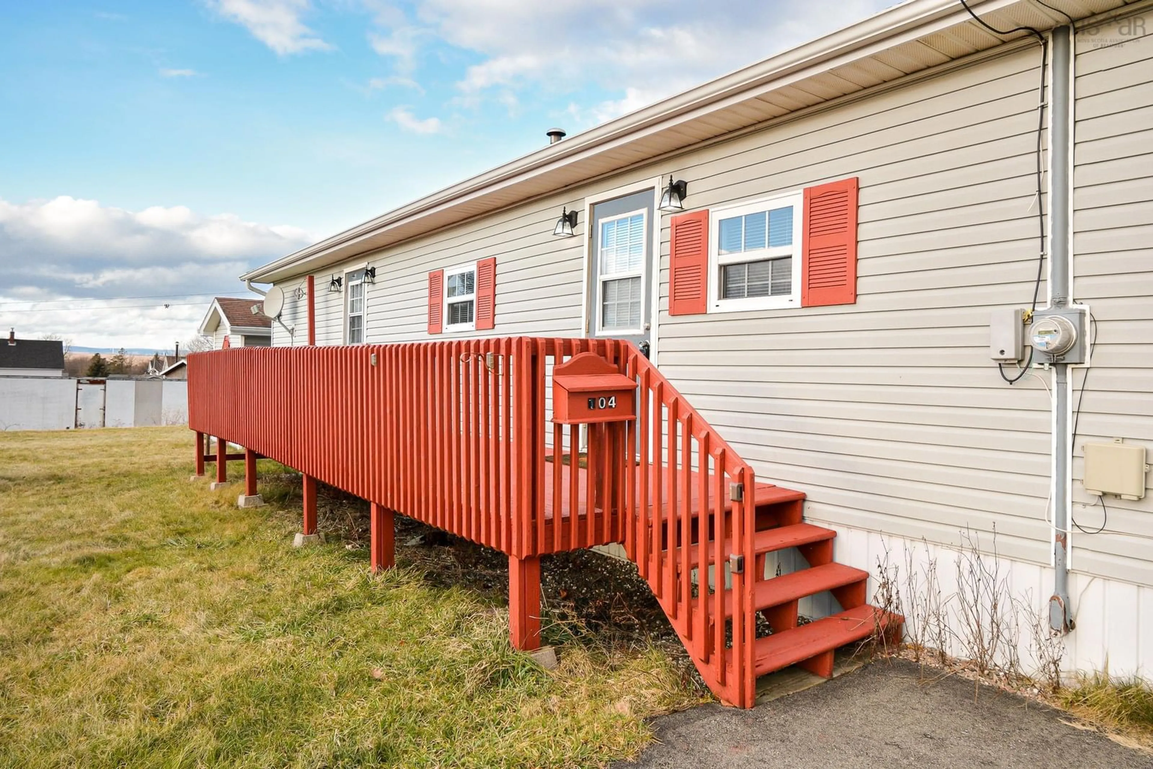 Home with vinyl exterior material, street for 104 Butts St, Sydney Mines Nova Scotia B1V 1N5