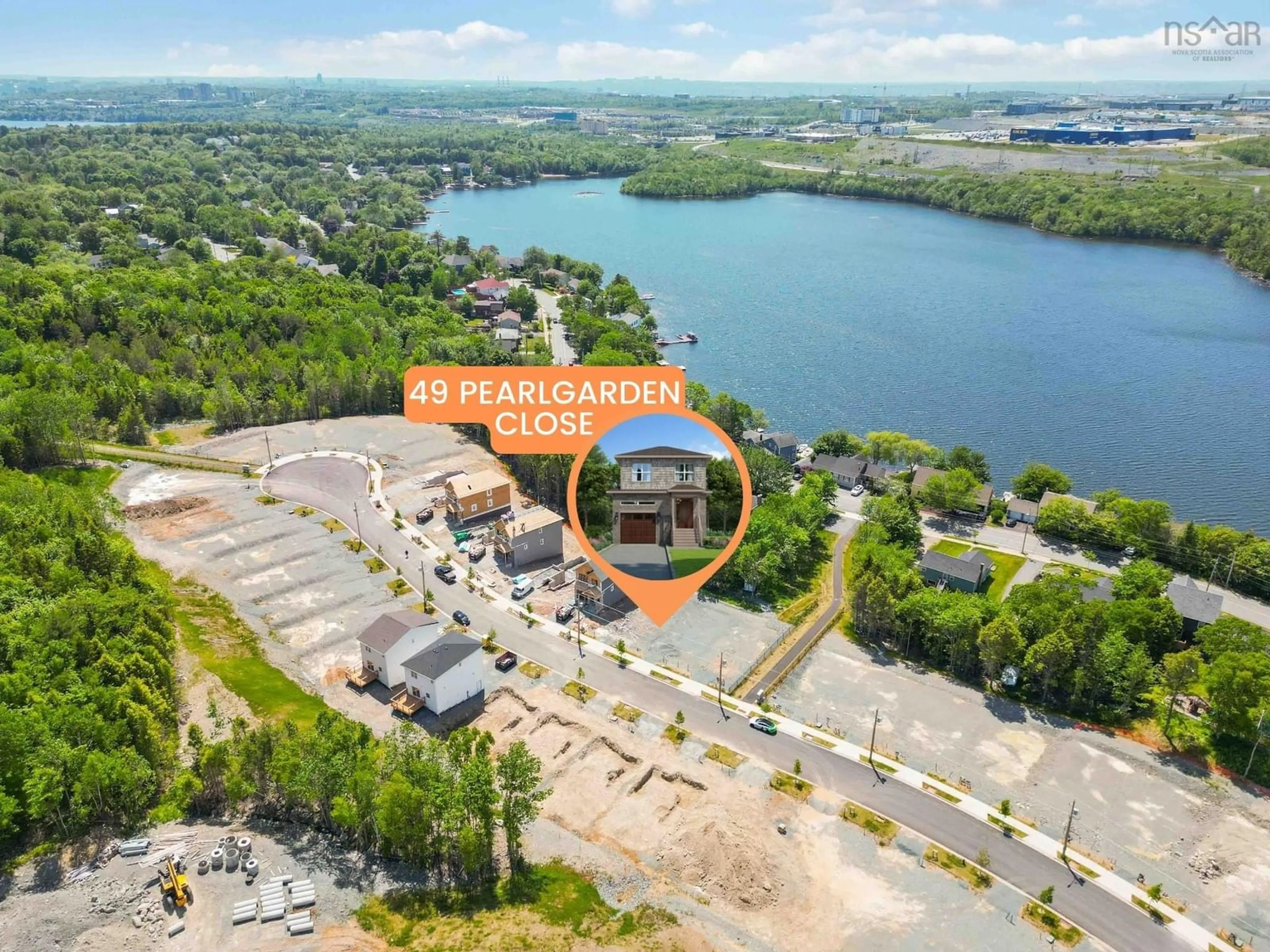 A pic from outside/outdoor area/front of a property/back of a property/a pic from drone, water/lake/river/ocean view for 49 Pearlgarden Close #PC-37, Dartmouth Nova Scotia B2X 0C3