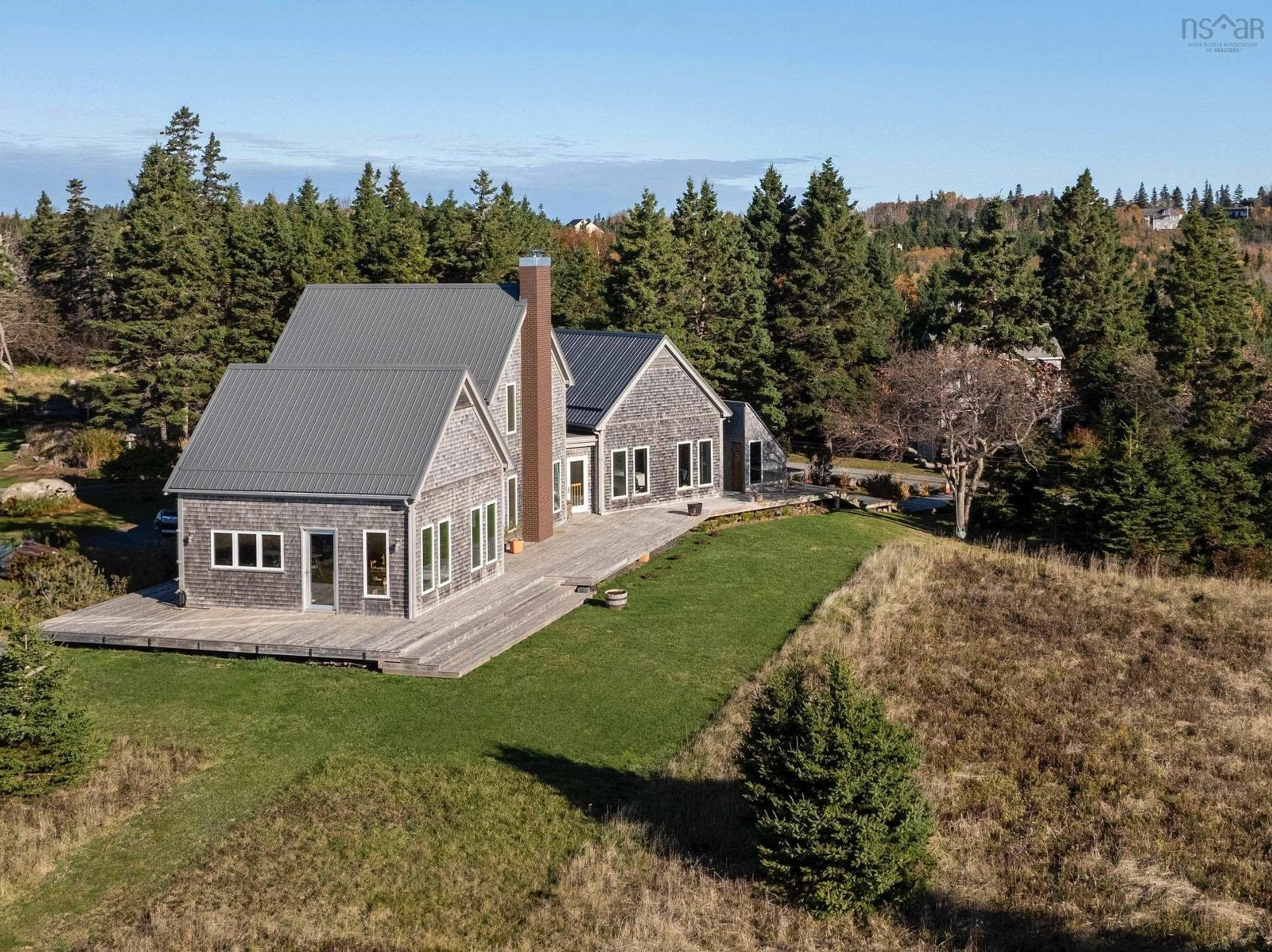 A pic from outside/outdoor area/front of a property/back of a property/a pic from drone, mountain view for 24 Shoreline Dr, Garden Lots Nova Scotia B0J 2C0