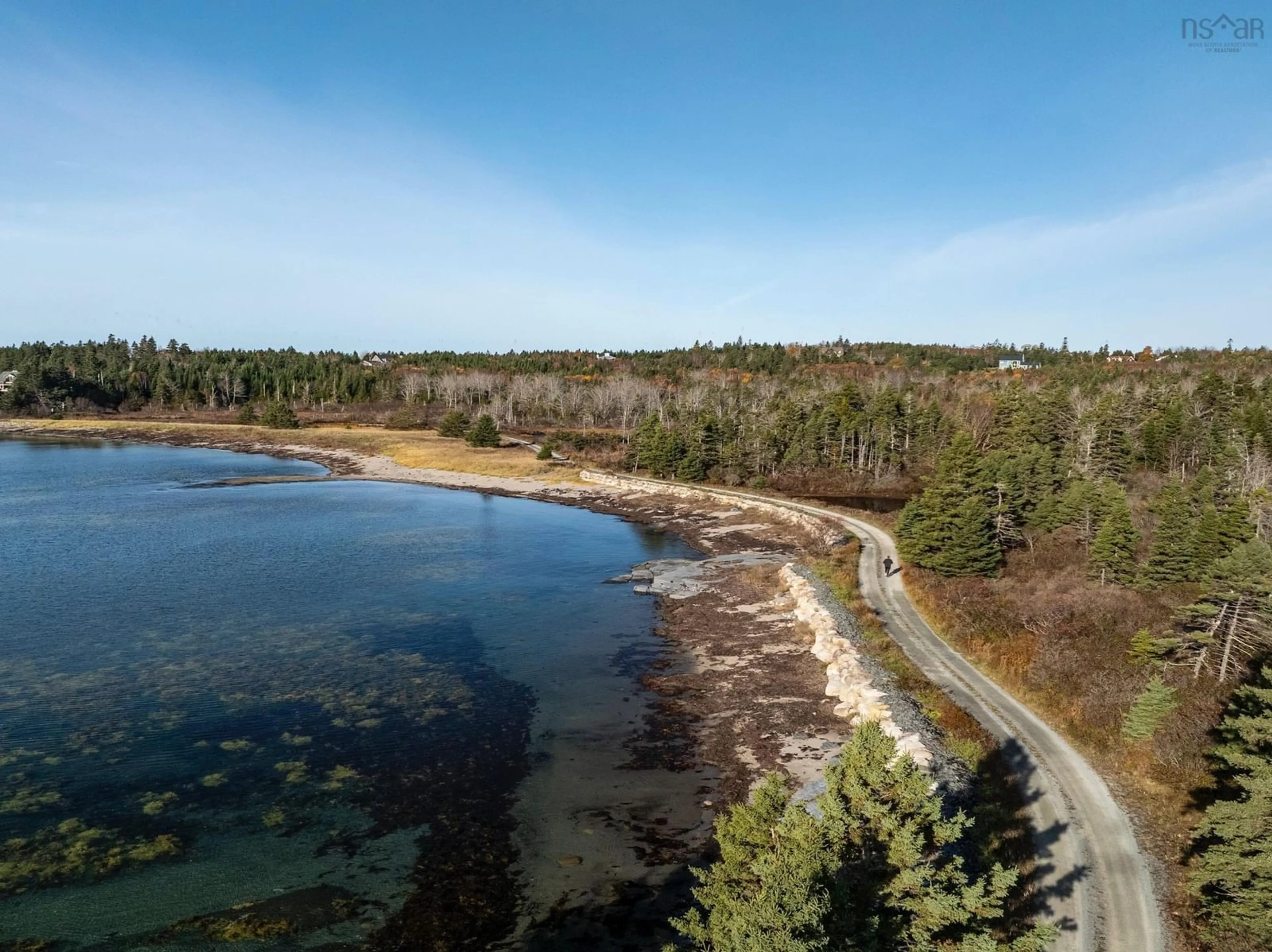 A pic from outside/outdoor area/front of a property/back of a property/a pic from drone, water/lake/river/ocean view for 24 Shoreline Dr, Garden Lots Nova Scotia B0J 2C0