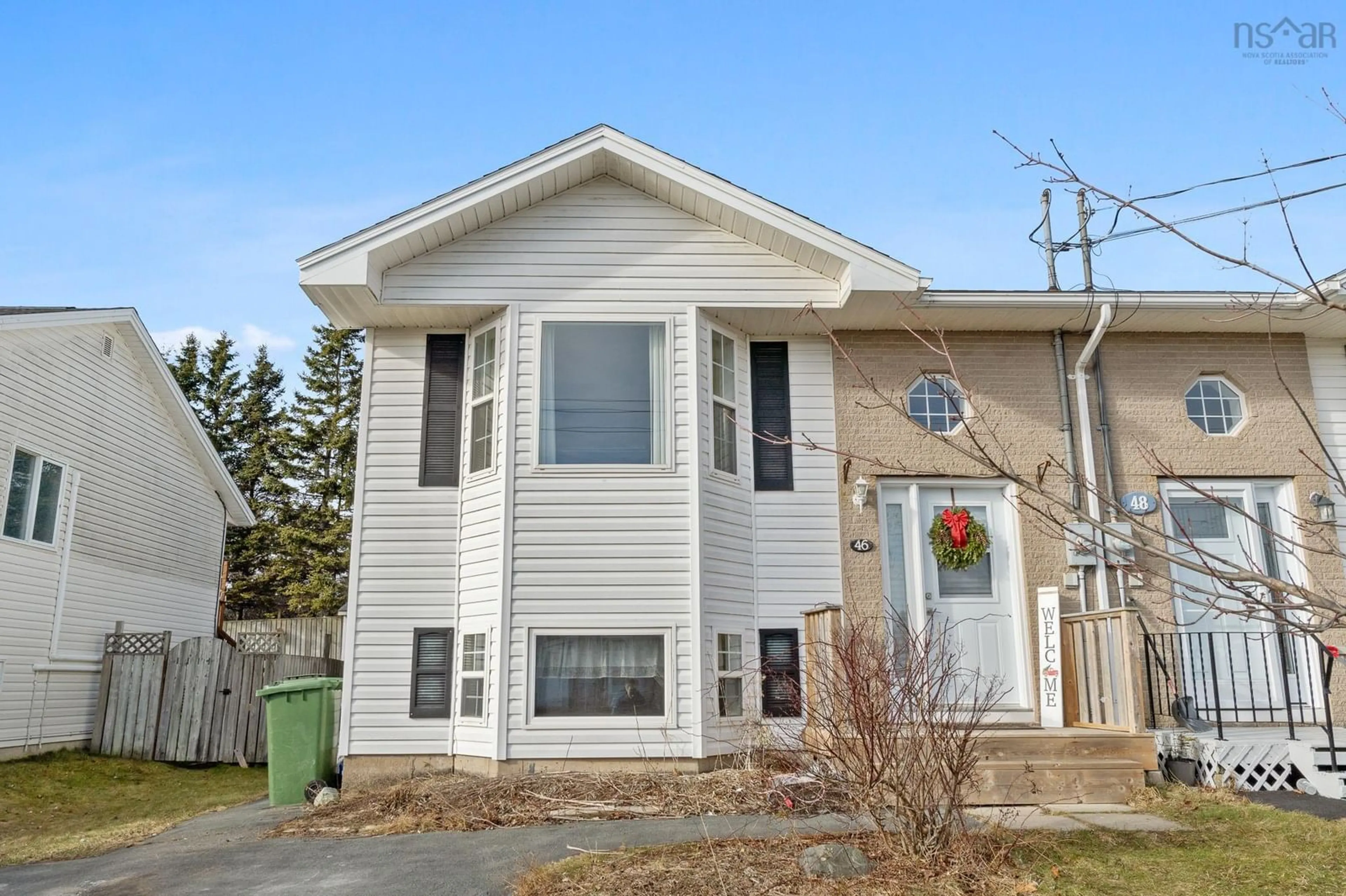 Home with vinyl exterior material, street for 46 Chater St, Eastern Passage Nova Scotia B3G 1N7