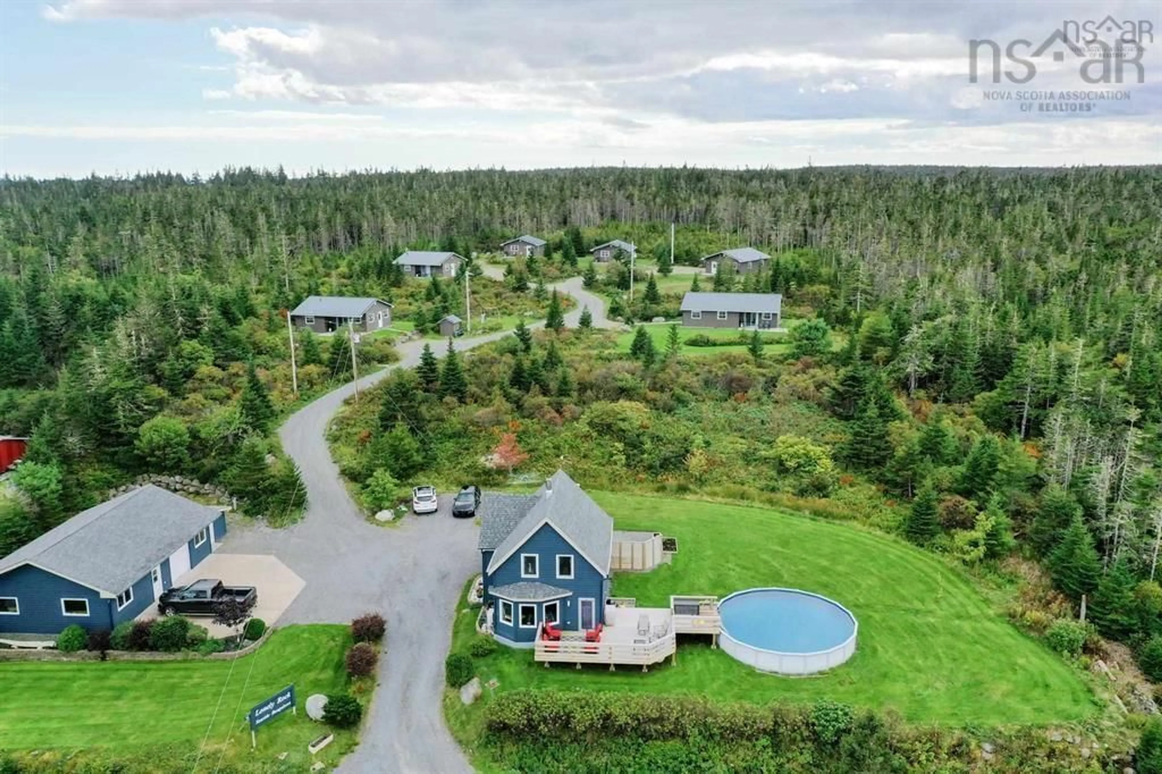 A pic from outside/outdoor area/front of a property/back of a property/a pic from drone, unknown for 150 New Harbour Rd, New Harbour Nova Scotia B0H 1T0