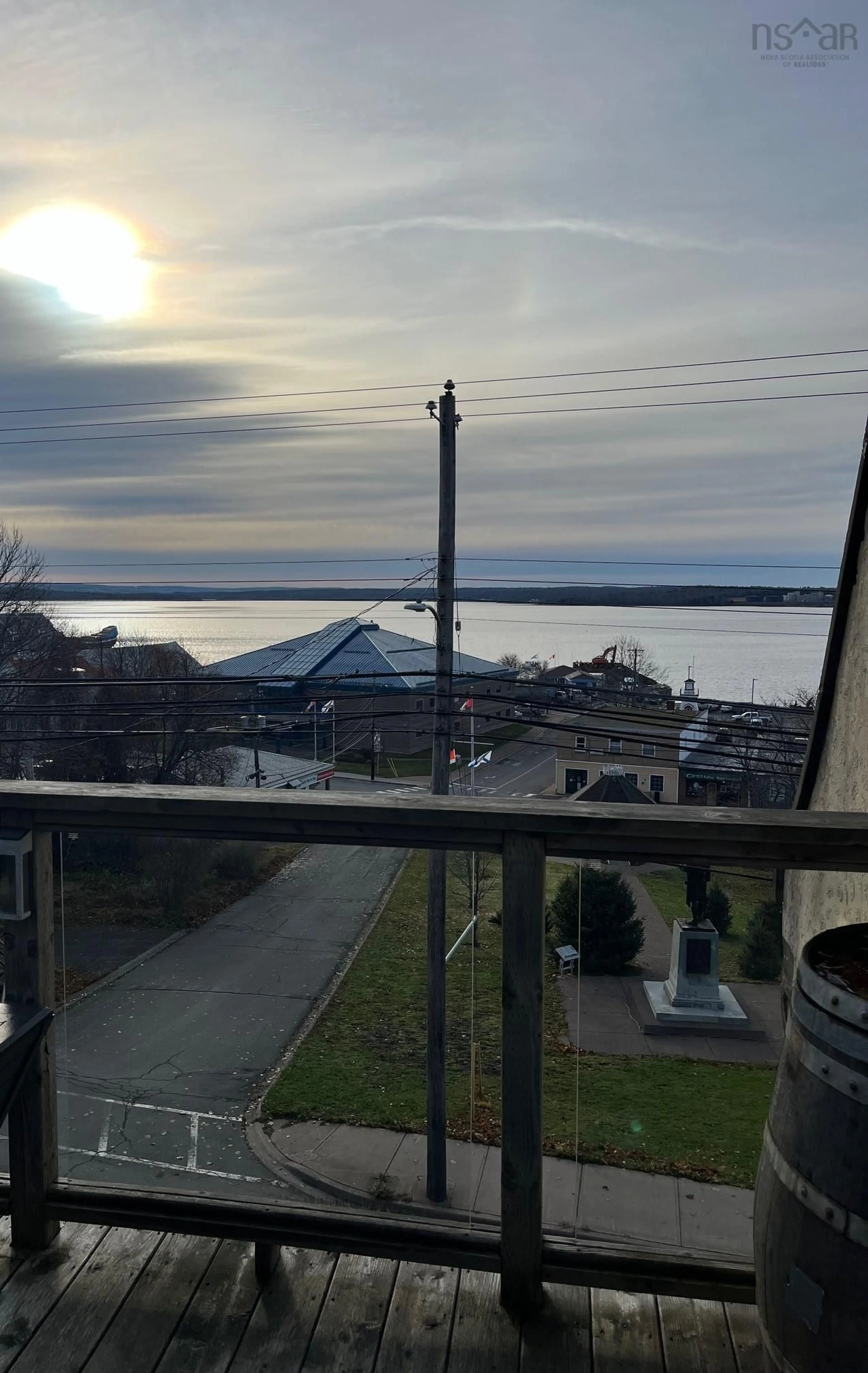 Balcony in the apartment, water/lake/river/ocean view for 82 Church St, Pictou Nova Scotia B0K 1H0