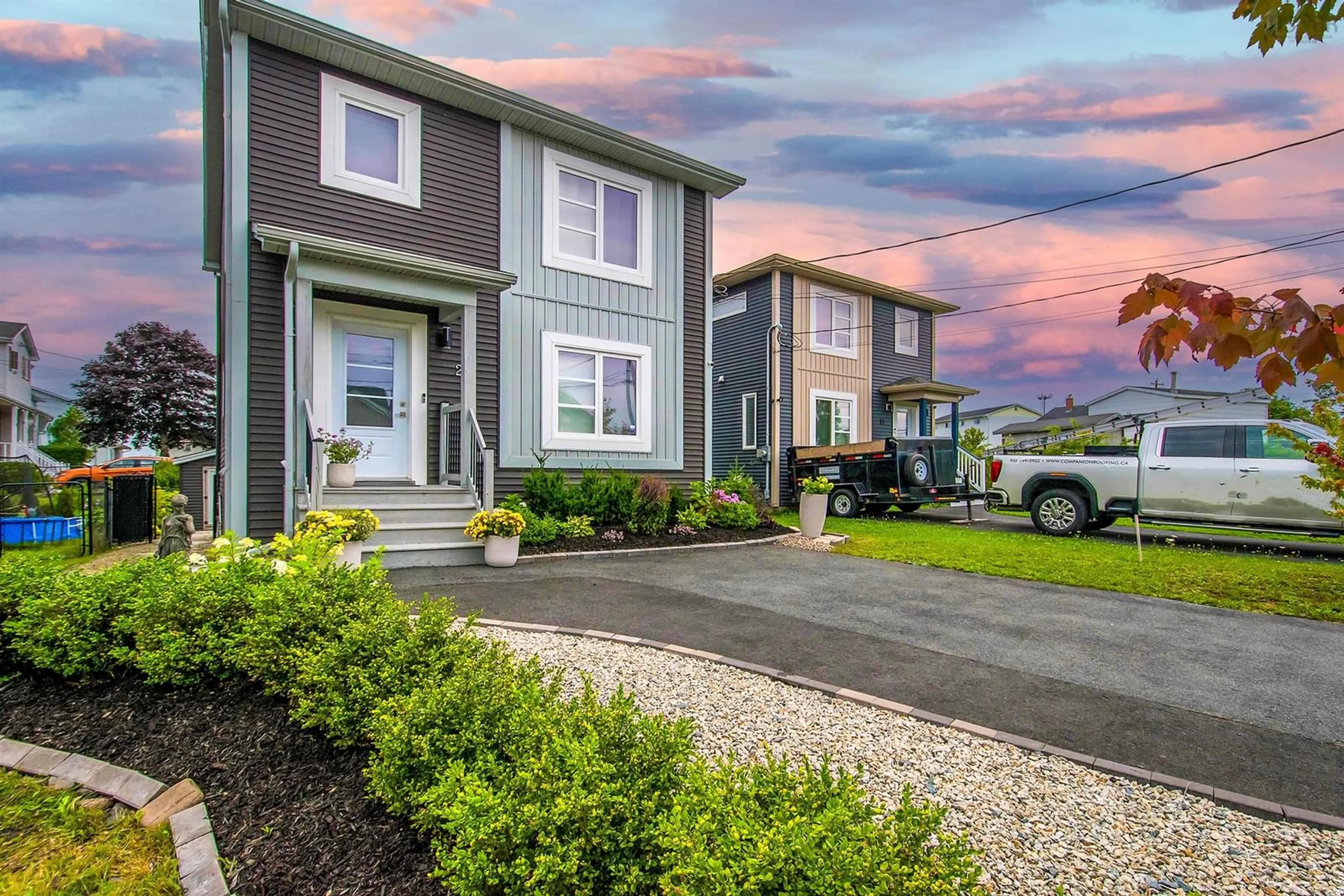 Home with vinyl exterior material, street for 21 Boyne Crt, Eastern Passage Nova Scotia B3G 0G9