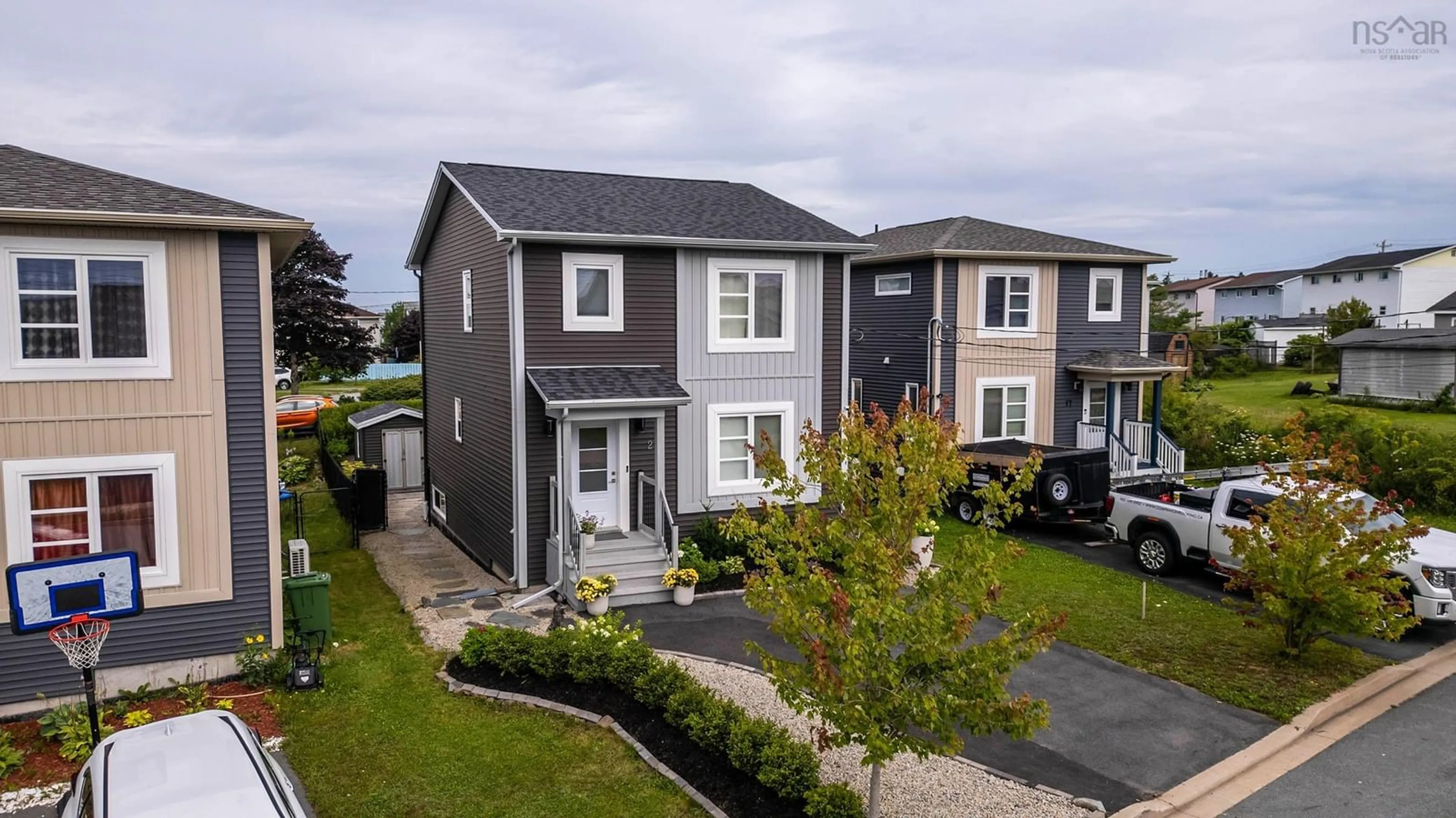 A pic from outside/outdoor area/front of a property/back of a property/a pic from drone, street for 21 Boyne Crt, Eastern Passage Nova Scotia B3G 0G9