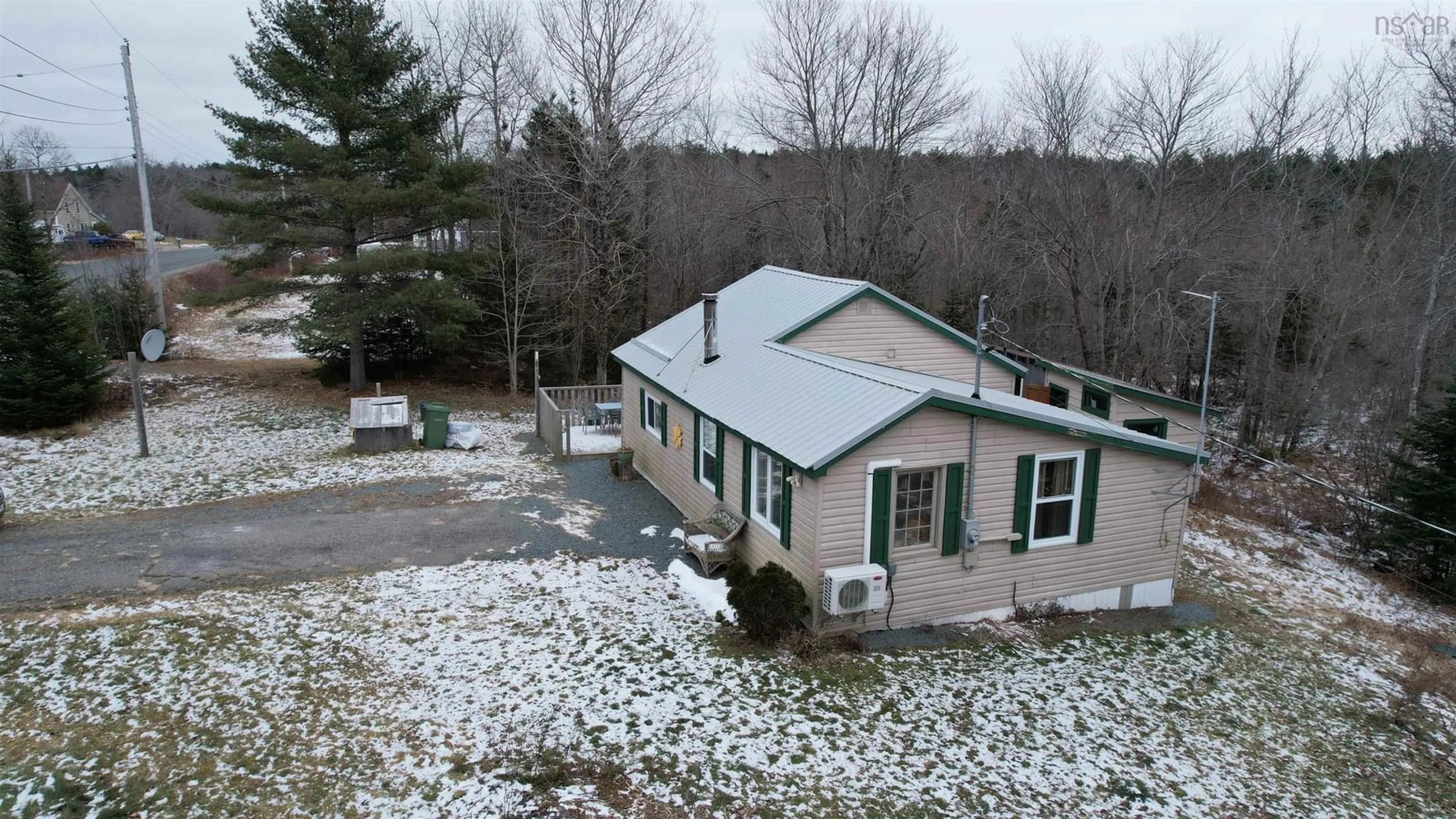 A pic from outside/outdoor area/front of a property/back of a property/a pic from drone, unknown for 1280 New Cumberland, Lake Centre Nova Scotia B0R 1G0