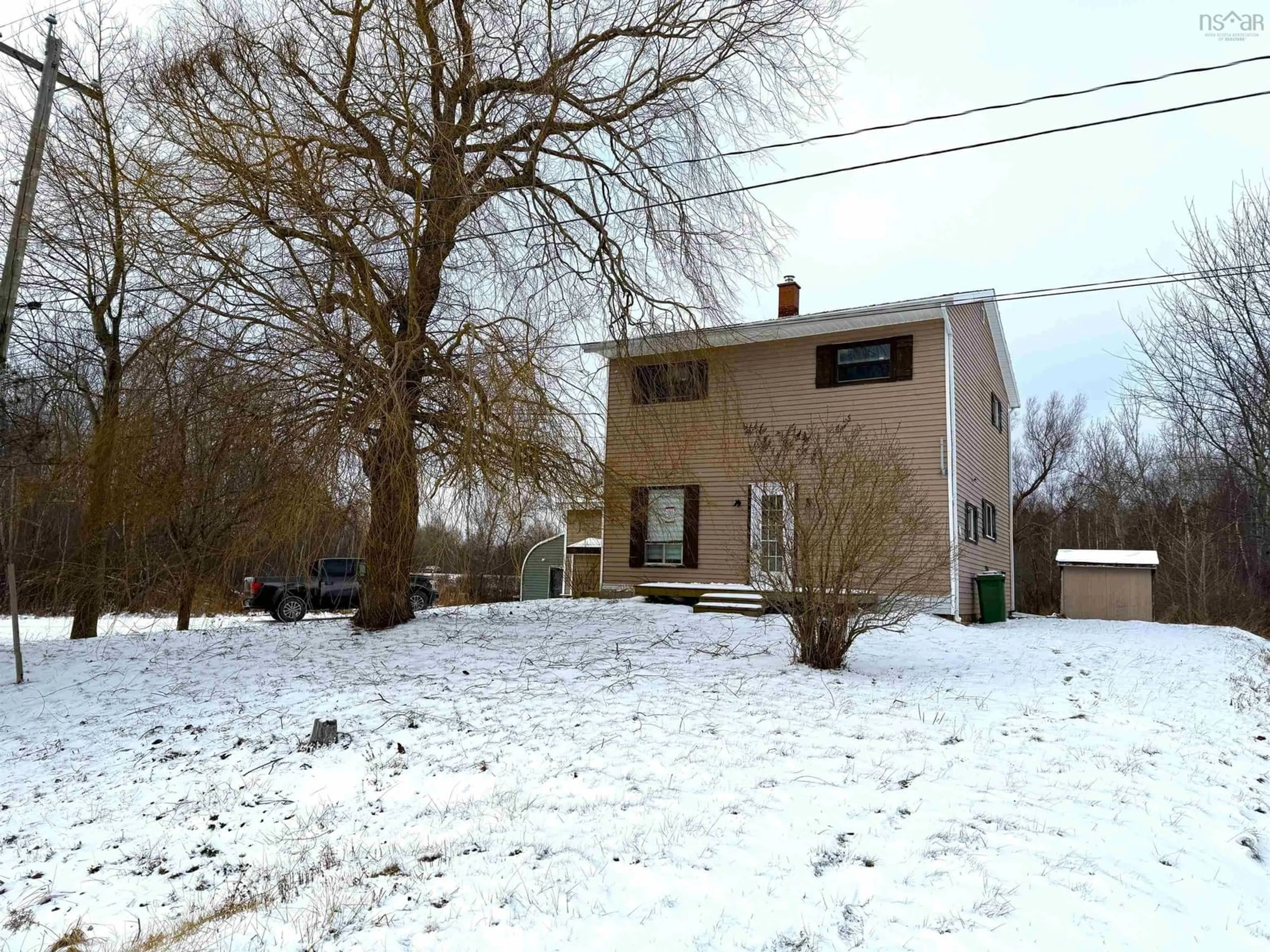 A pic from outside/outdoor area/front of a property/back of a property/a pic from drone, street for 1993 Ridge Rd, Melanson Nova Scotia B4P 2R1