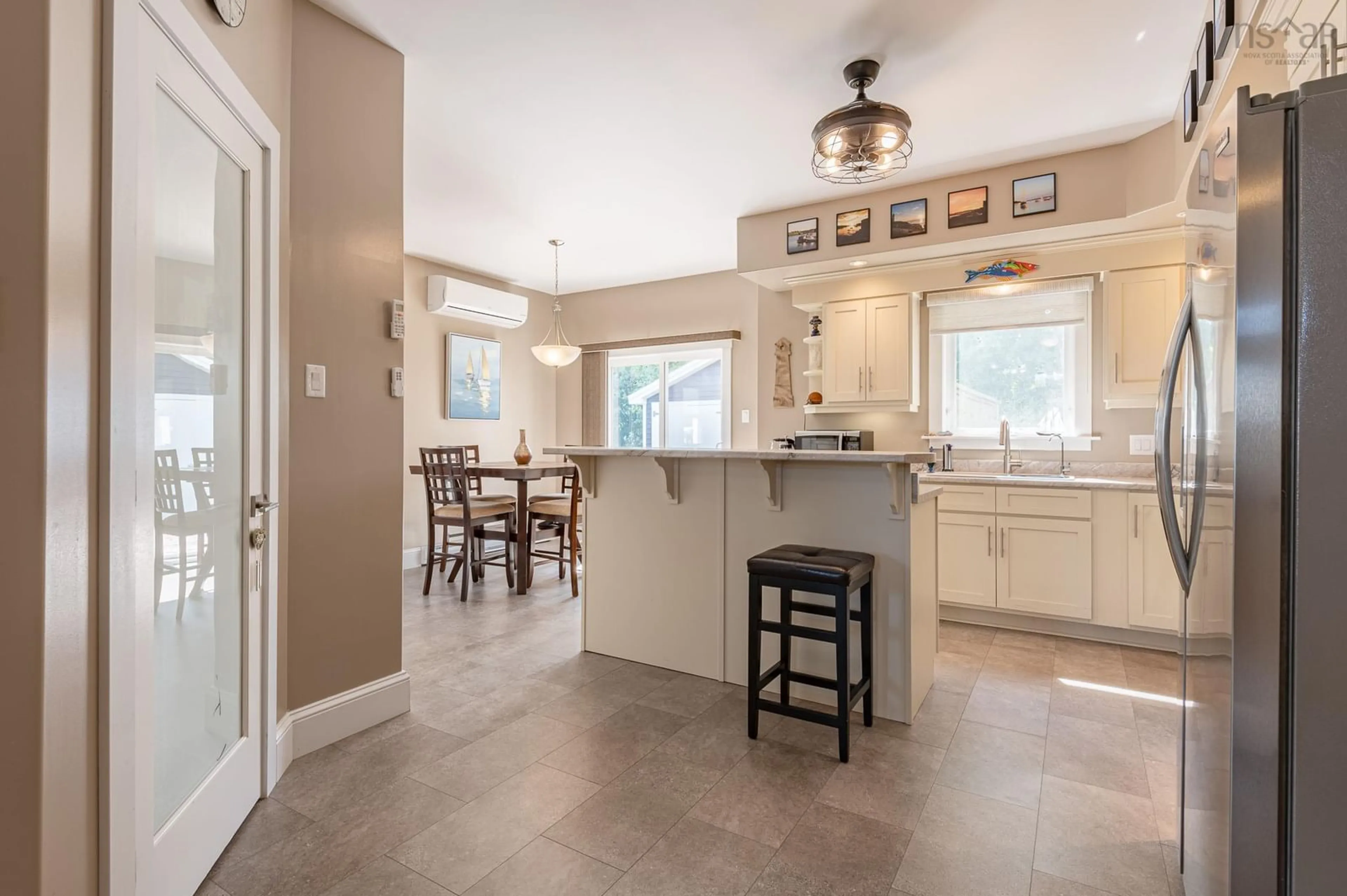 Open concept kitchen, ceramic/tile floor for 218 Adams St, Lunenburg Nova Scotia B0J 2C0