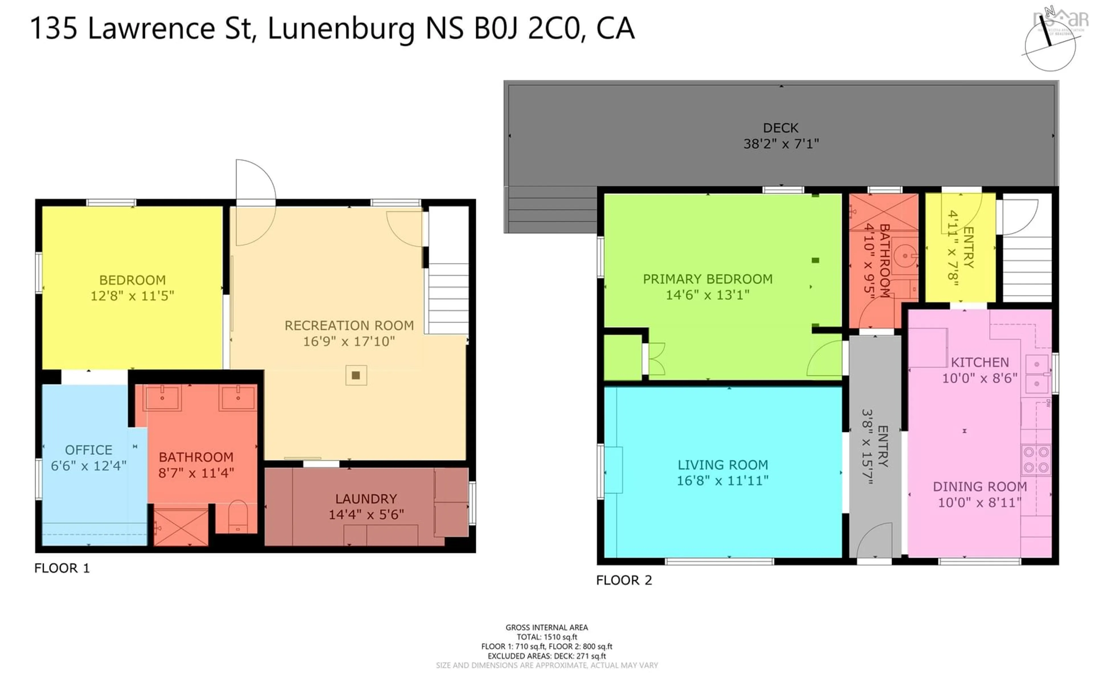 Floor plan for 135 Lawrence St, Lunenburg Nova Scotia B0J 2C0