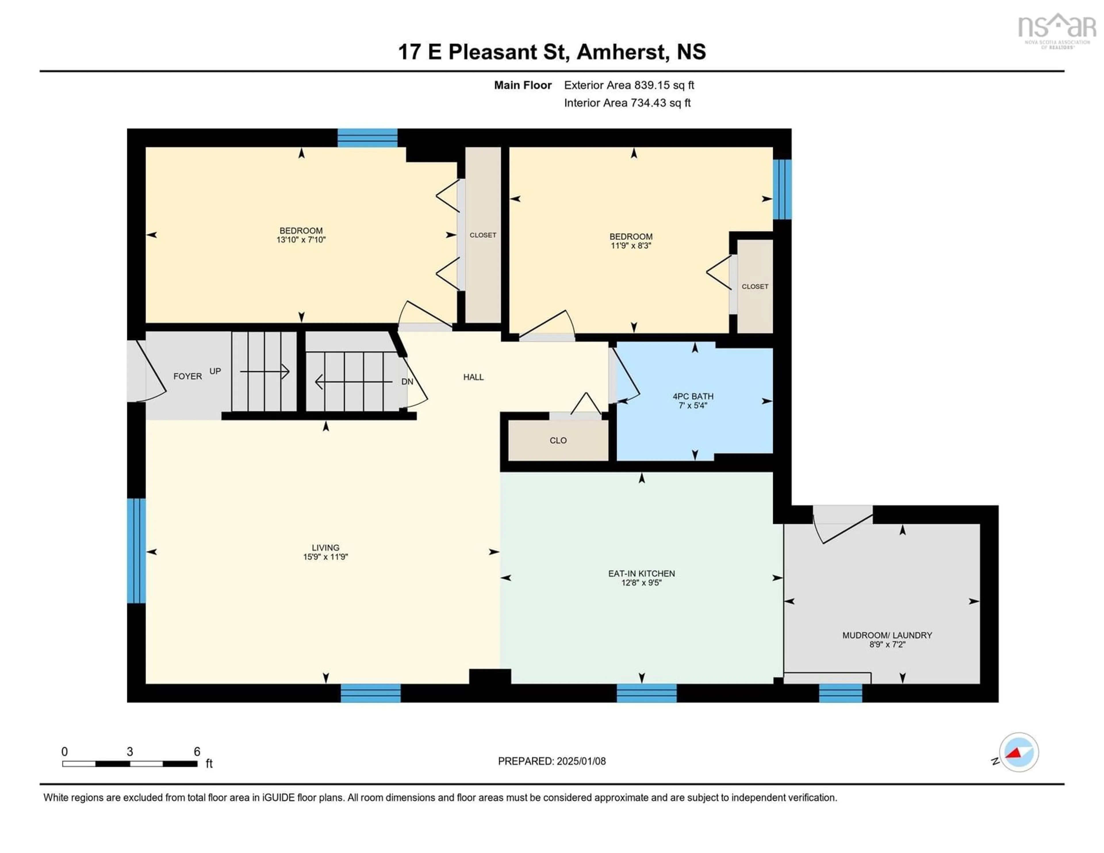 Floor plan for 17 East Pleasant St, Amherst Nova Scotia B4H 1M6