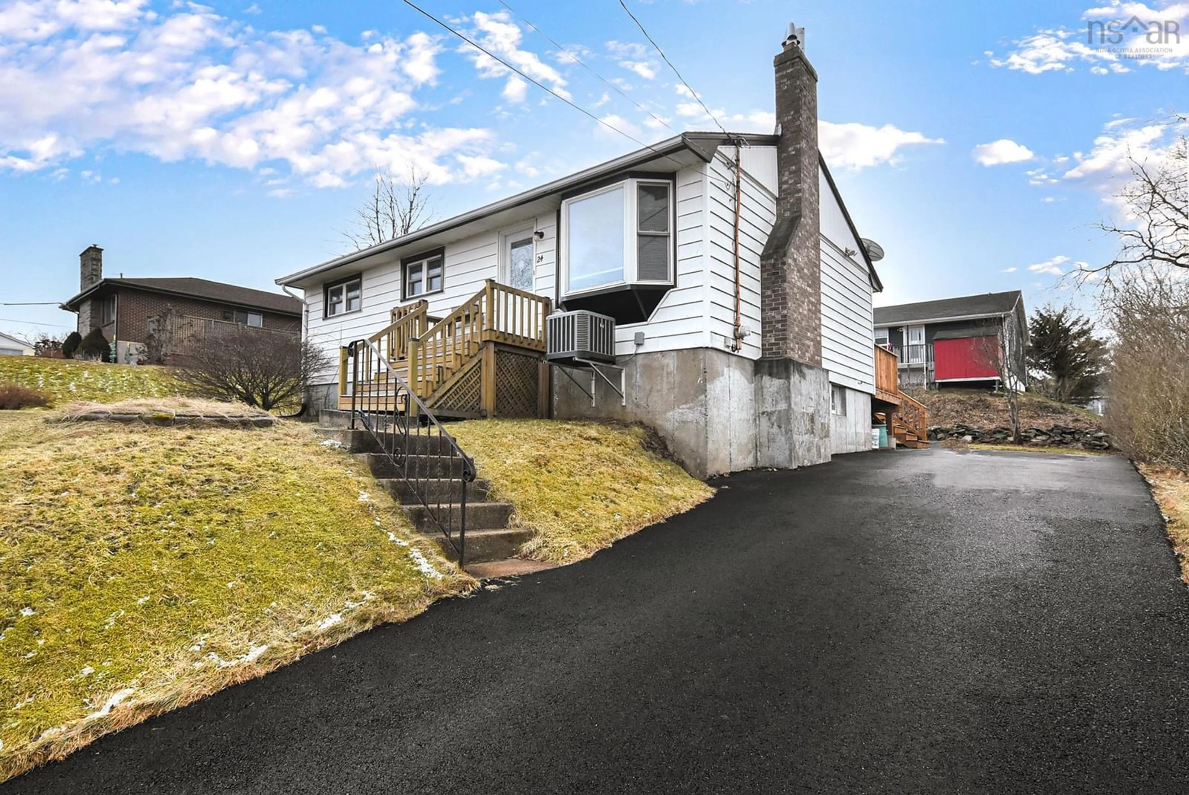 A pic from outside/outdoor area/front of a property/back of a property/a pic from drone, street for 24 Edmond Drive, Dartmouth Nova Scotia B2W 2K2