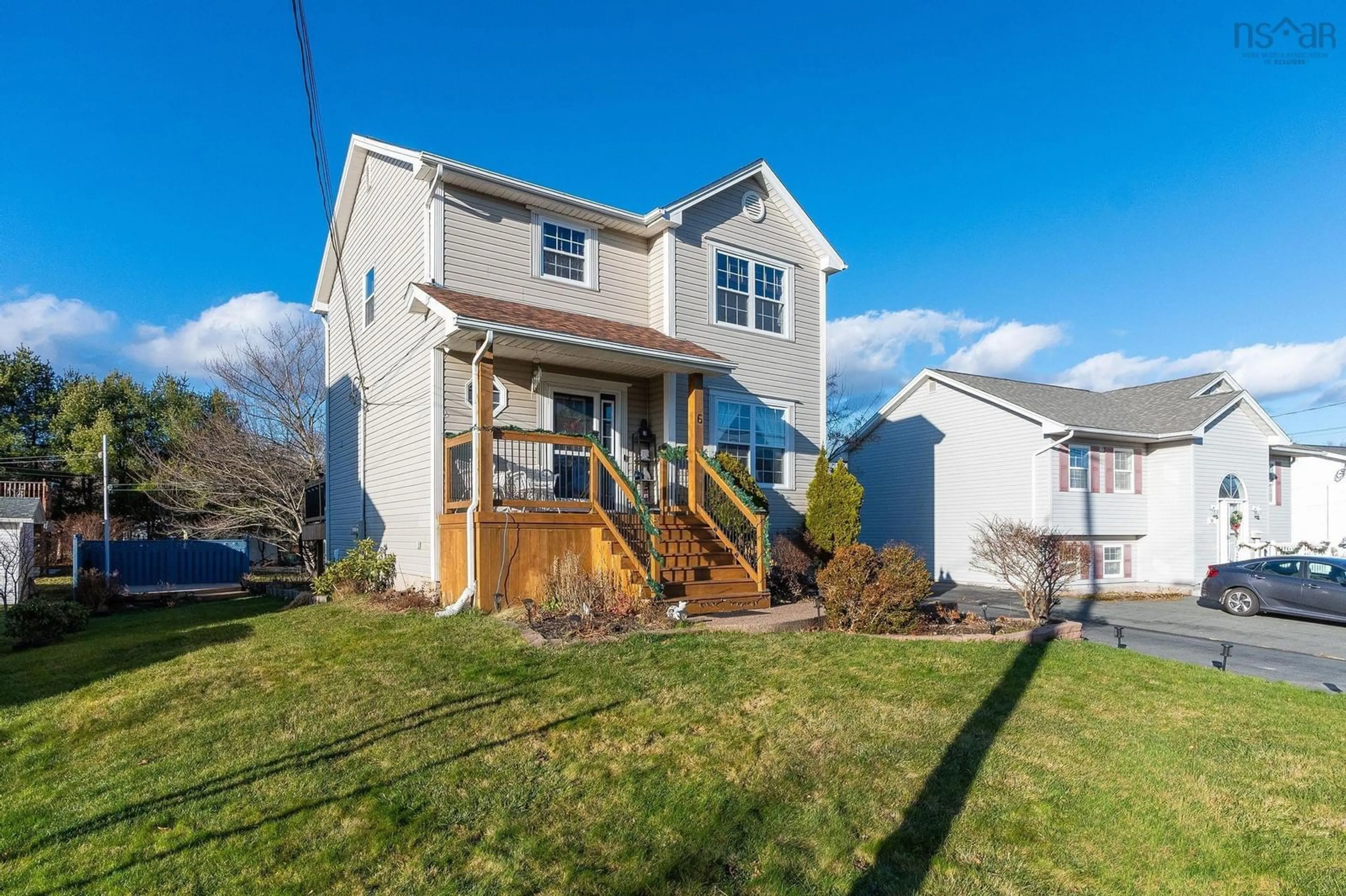 Home with vinyl exterior material, street for 6 Sovereign Cres, Dartmouth Nova Scotia B2W 6H2