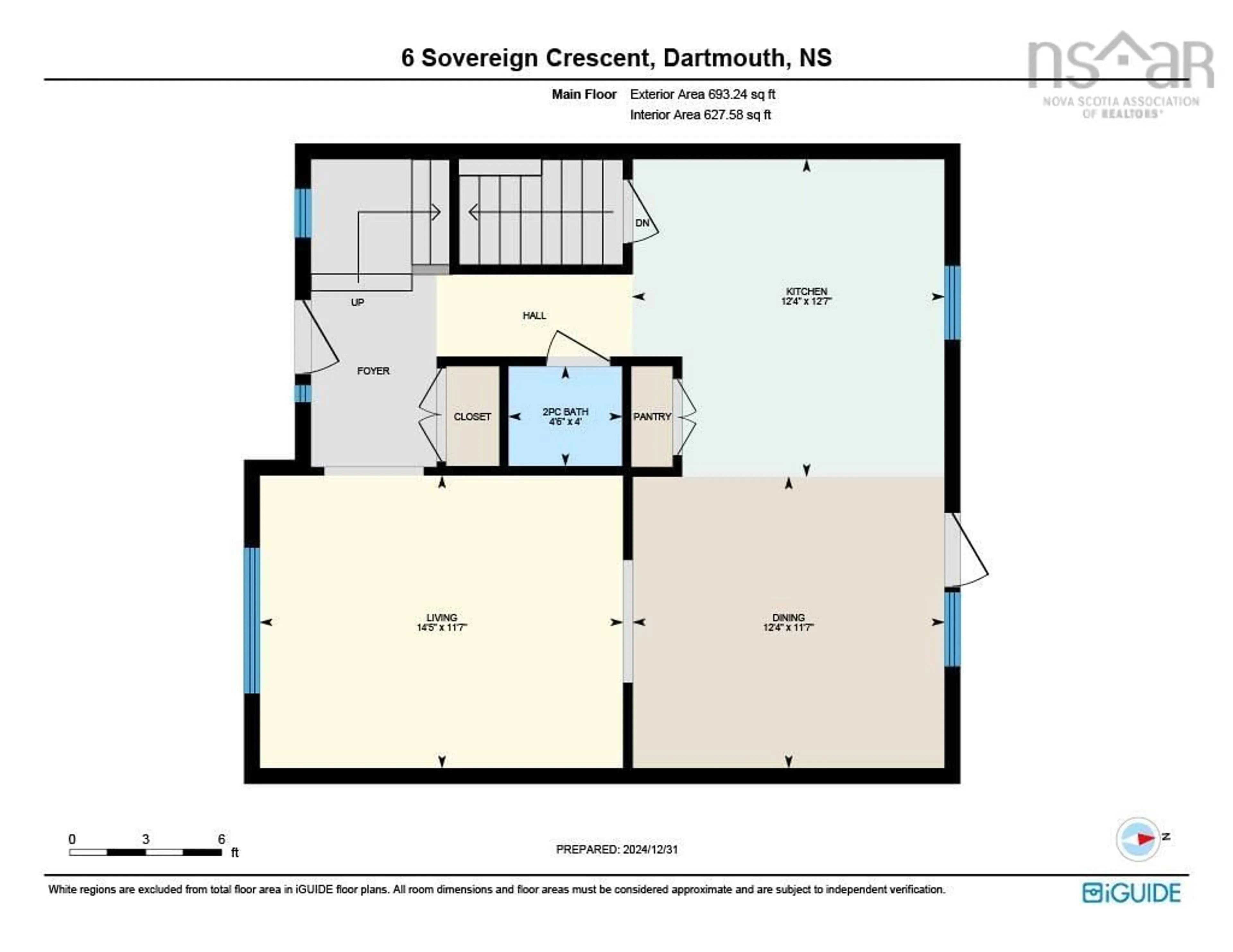 Floor plan for 6 Sovereign Cres, Dartmouth Nova Scotia B2W 6H2