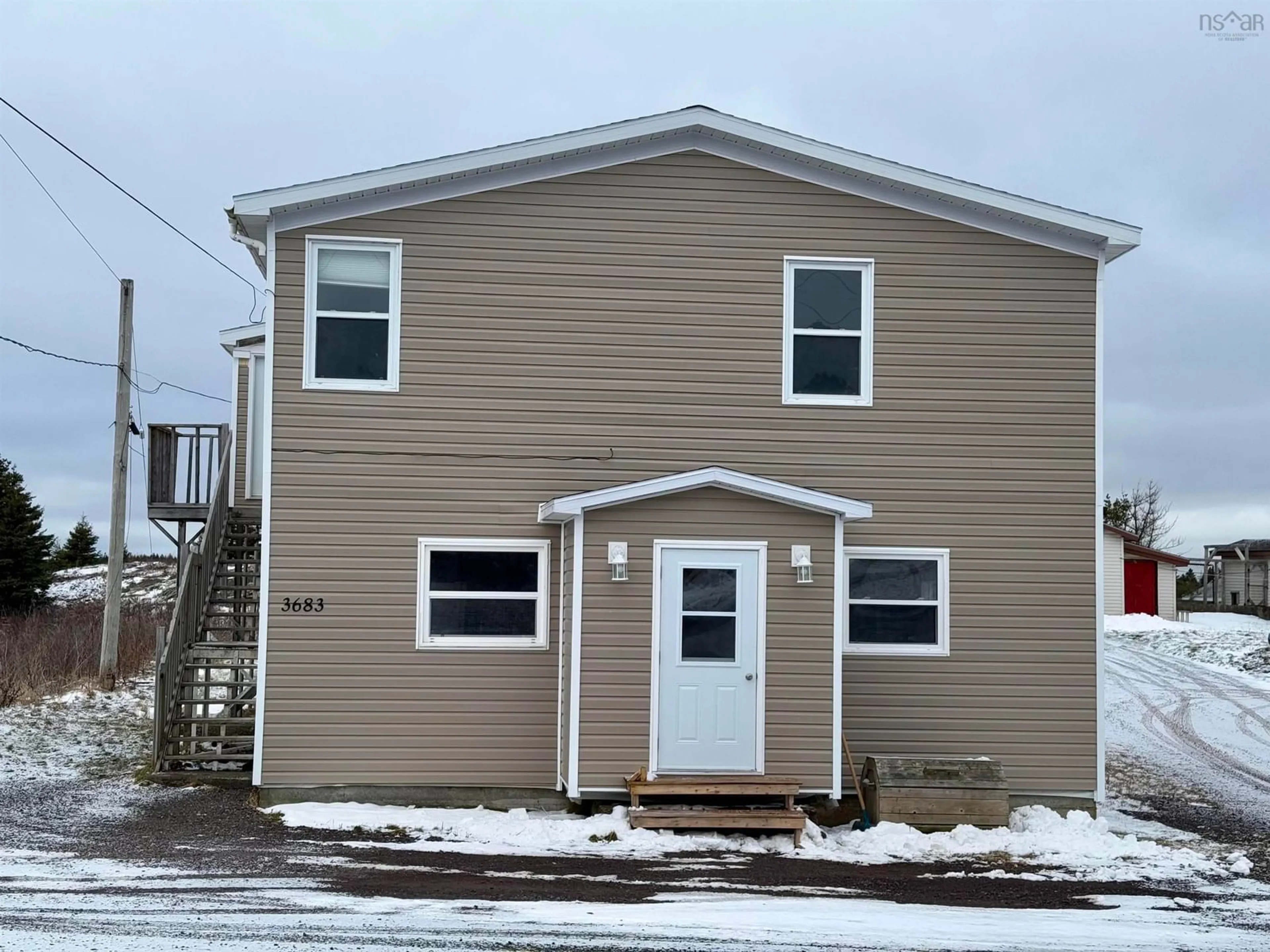 Home with vinyl exterior material, building for 3683 Highway 206, Haut De La Baie Nova Scotia B0E 2L0