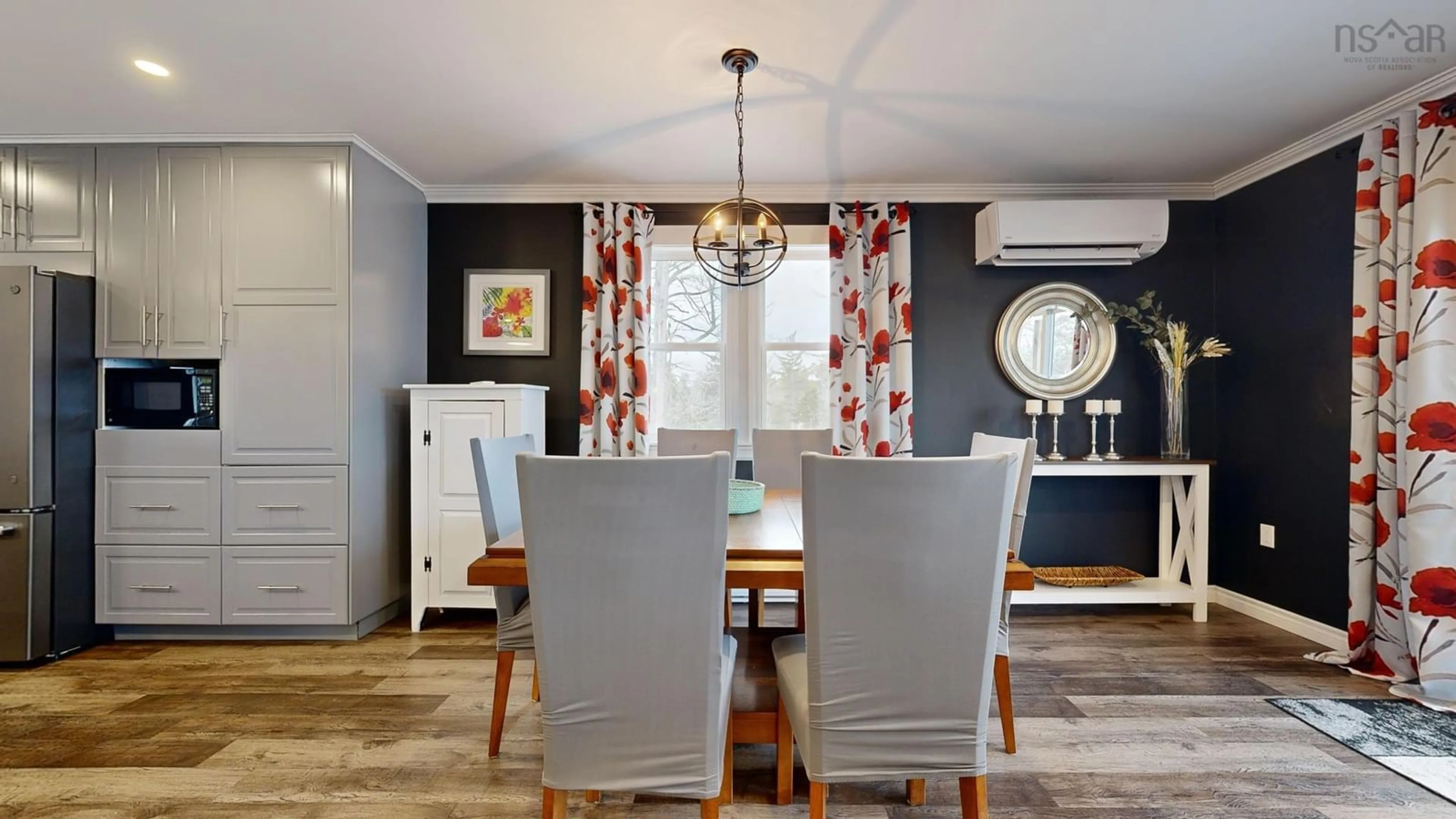 Dining room, wood/laminate floor for 1201 Oak Hill Rd, Lower Ohio Nova Scotia B0T 1W0