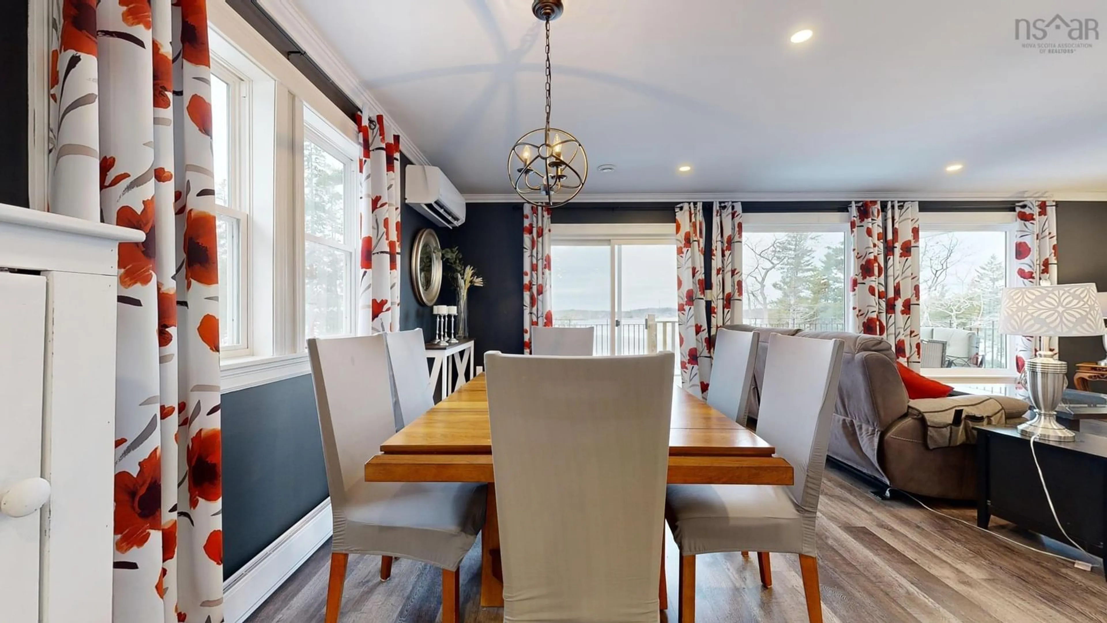 Dining room, wood/laminate floor for 1201 Oak Hill Rd, Lower Ohio Nova Scotia B0T 1W0