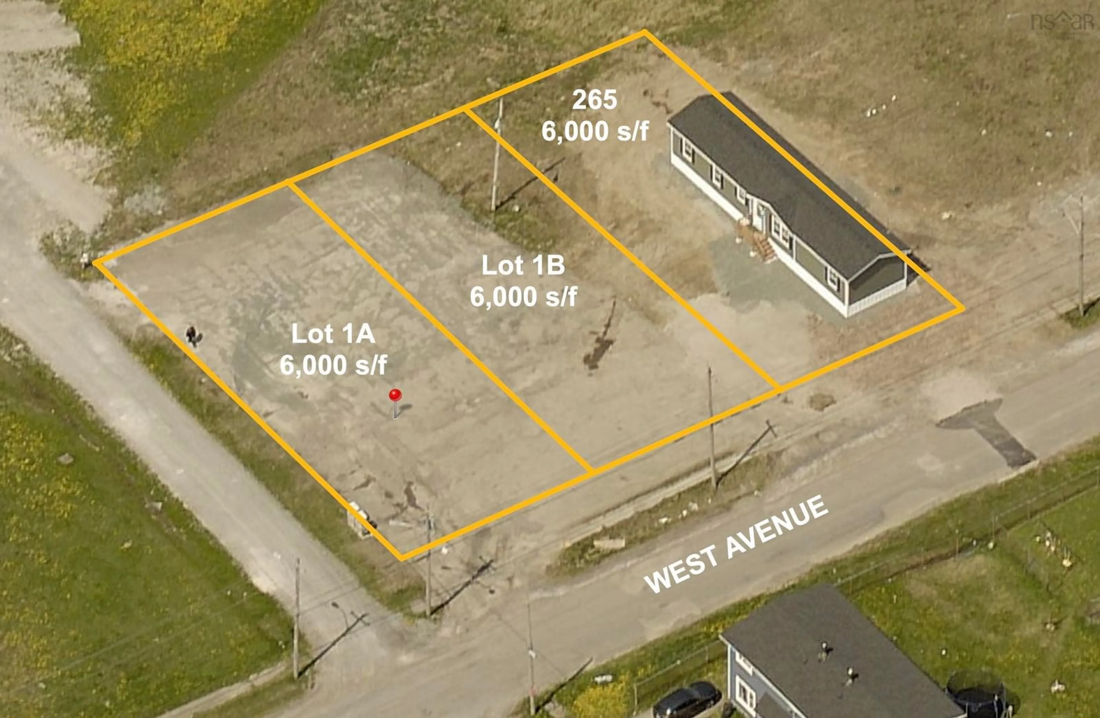 A pic from outside/outdoor area/front of a property/back of a property/a pic from drone, building for 265 West Ave, Glace Bay Nova Scotia B1A 0B9