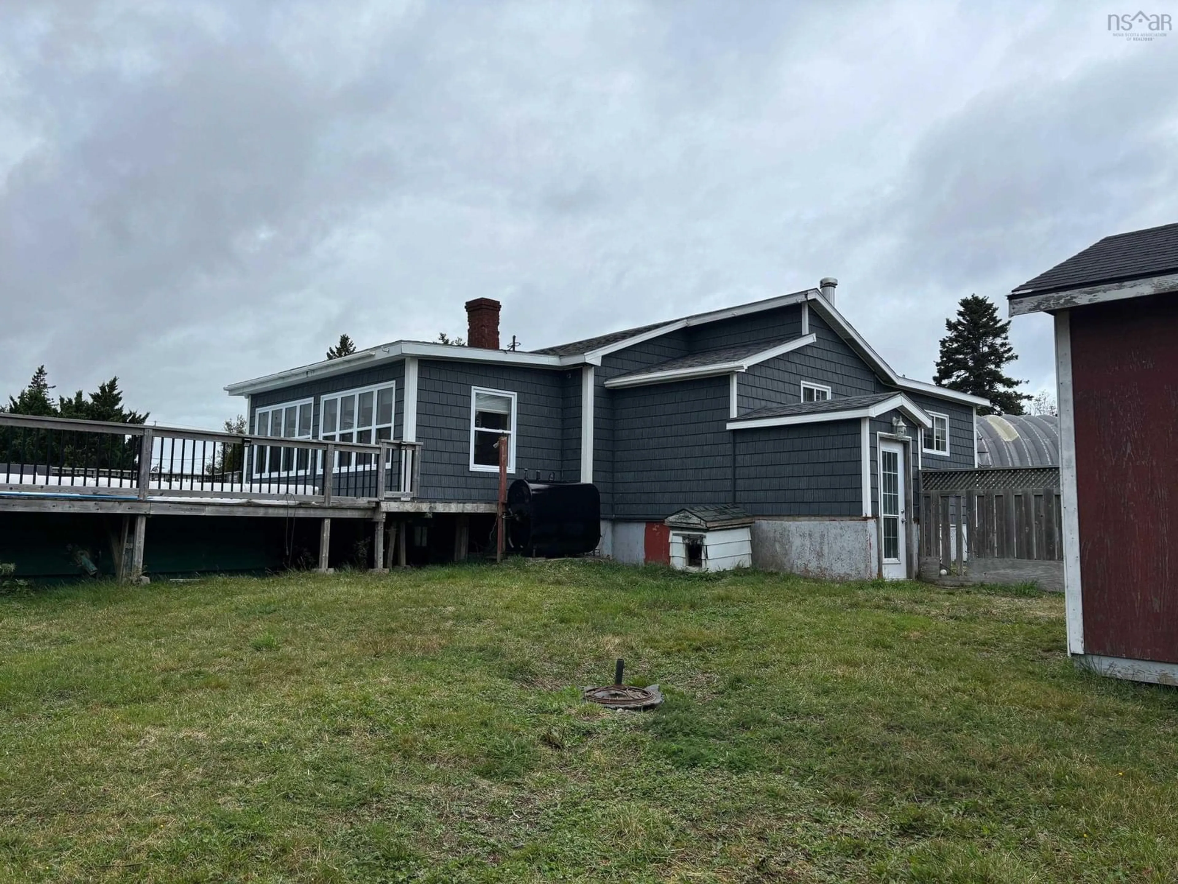 A pic from outside/outdoor area/front of a property/back of a property/a pic from drone, building for 120 Long Beach Rd, Port Morien Nova Scotia B1B 1E6