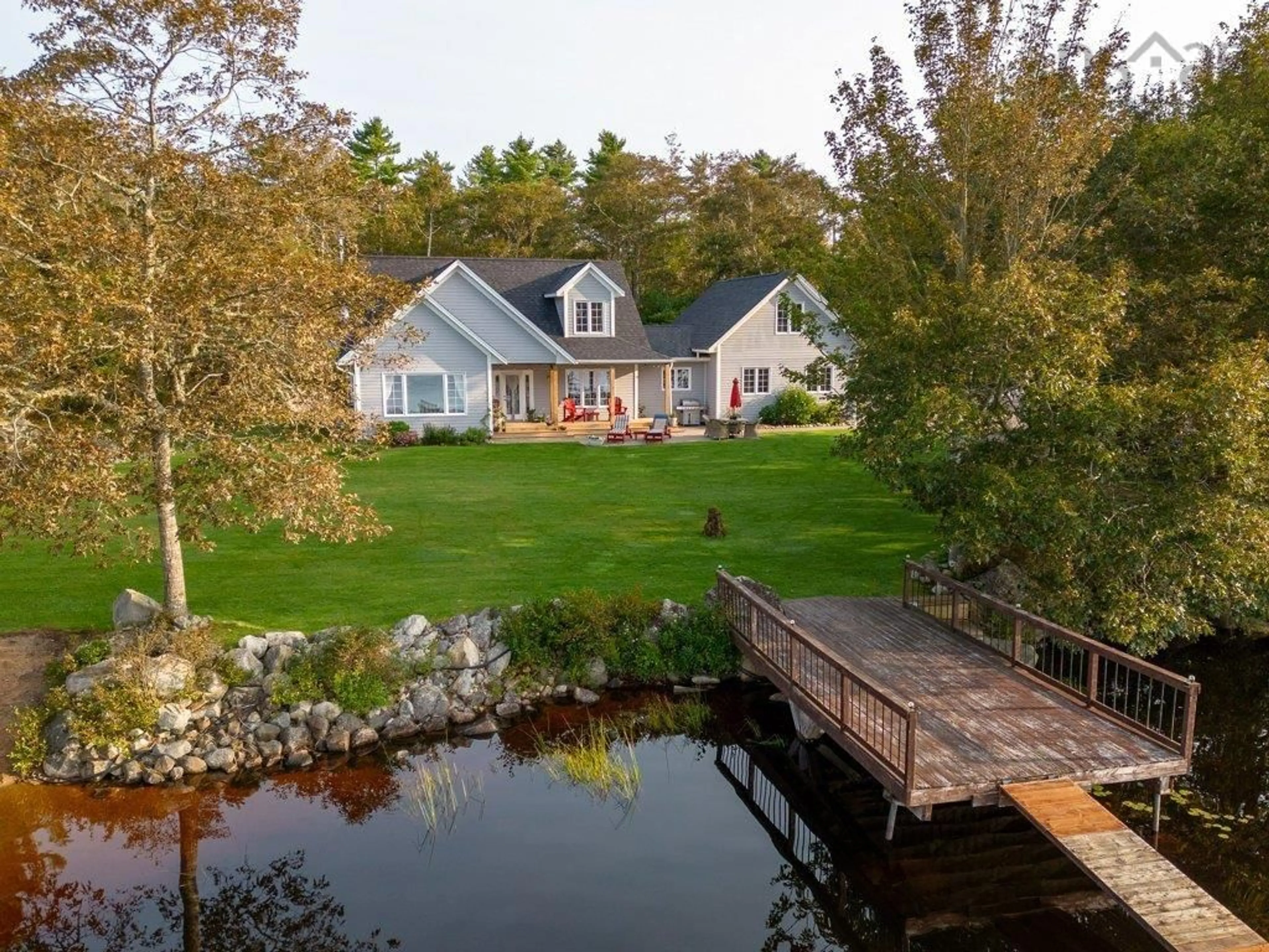 A pic from outside/outdoor area/front of a property/back of a property/a pic from drone, water/lake/river/ocean view for 345 Clayton Dr, Hubbards Nova Scotia B0J 1T0