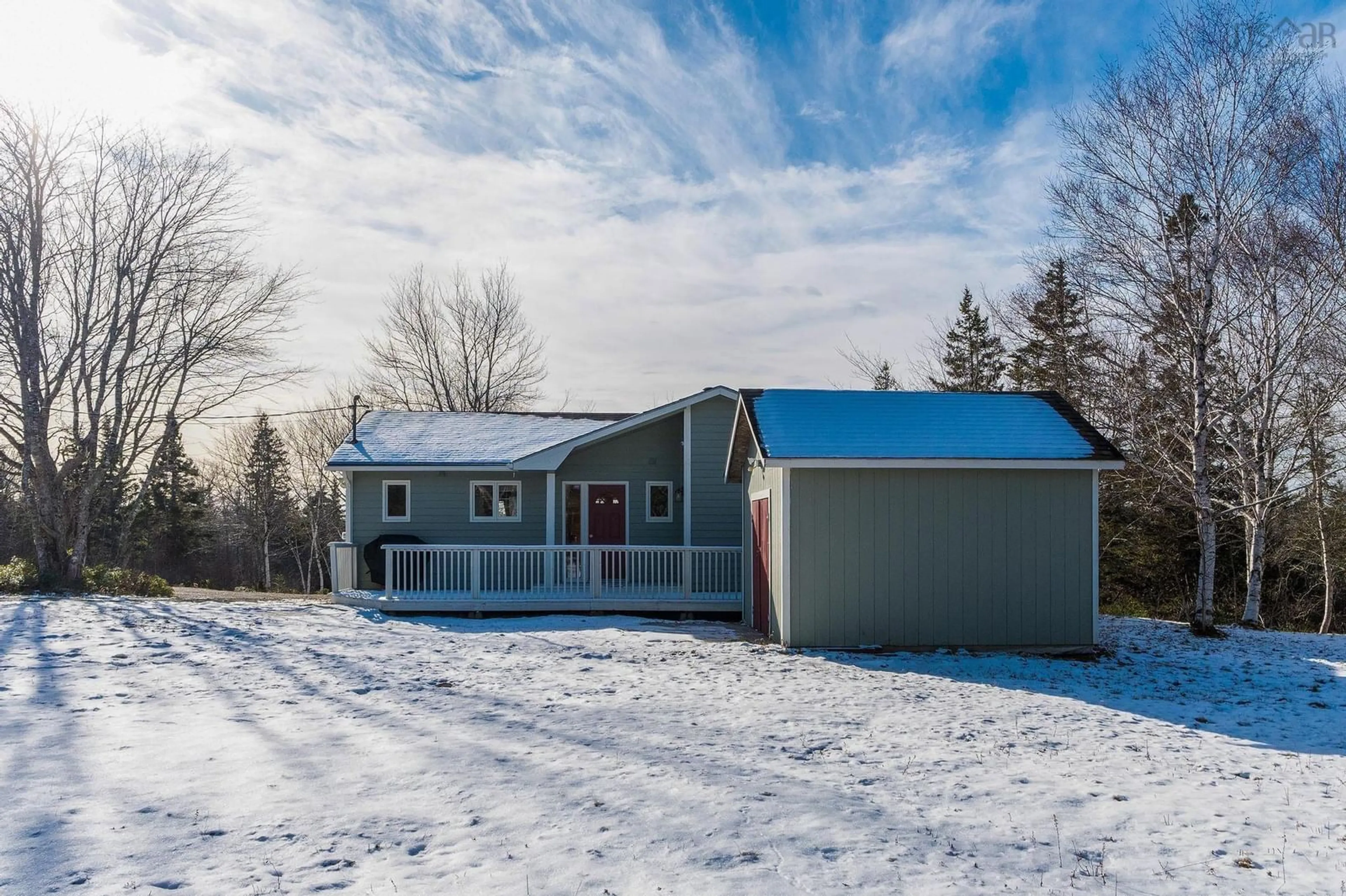 A pic from outside/outdoor area/front of a property/back of a property/a pic from drone, street for 57 Somerset Dr, Sable River Nova Scotia B0T 1V0