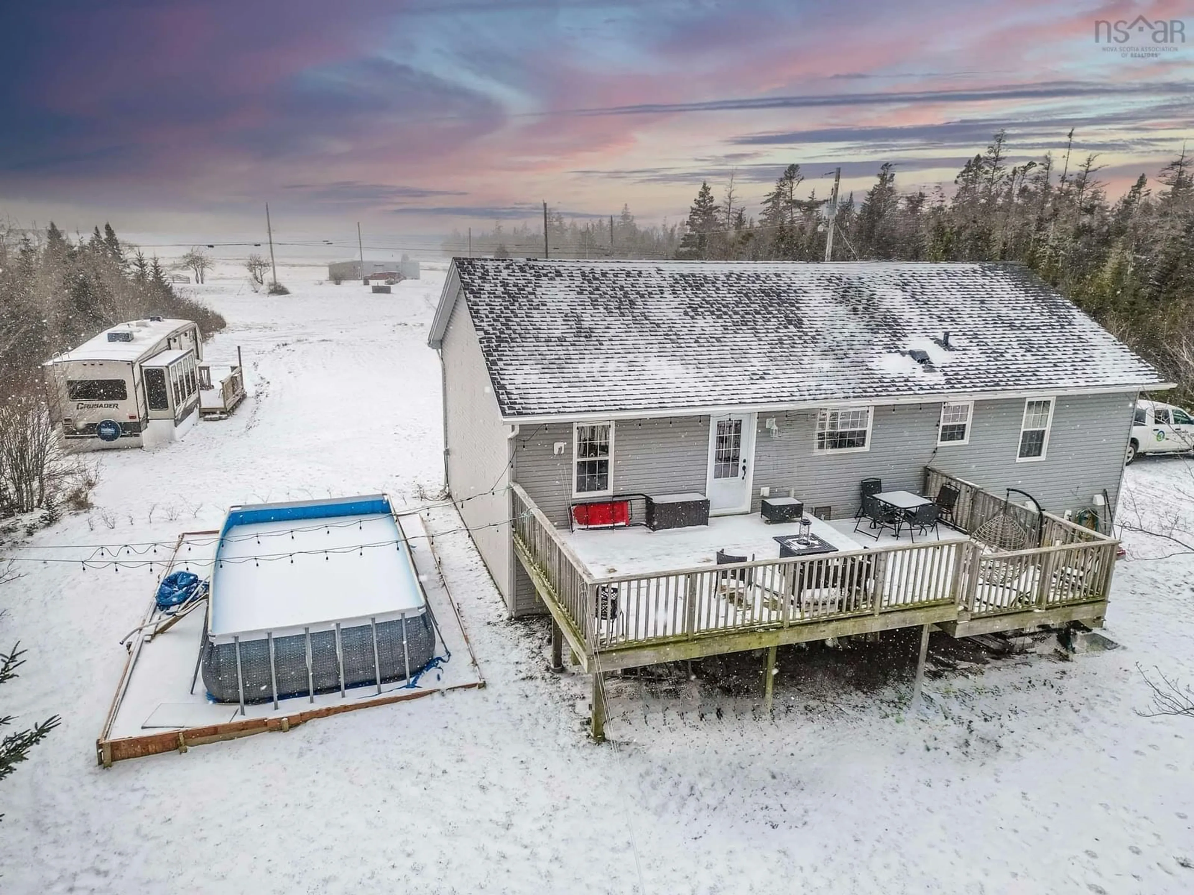 A pic from outside/outdoor area/front of a property/back of a property/a pic from drone, water/lake/river/ocean view for 741 Villagedale Rd, Coffinscroft Nova Scotia B0W 1E0