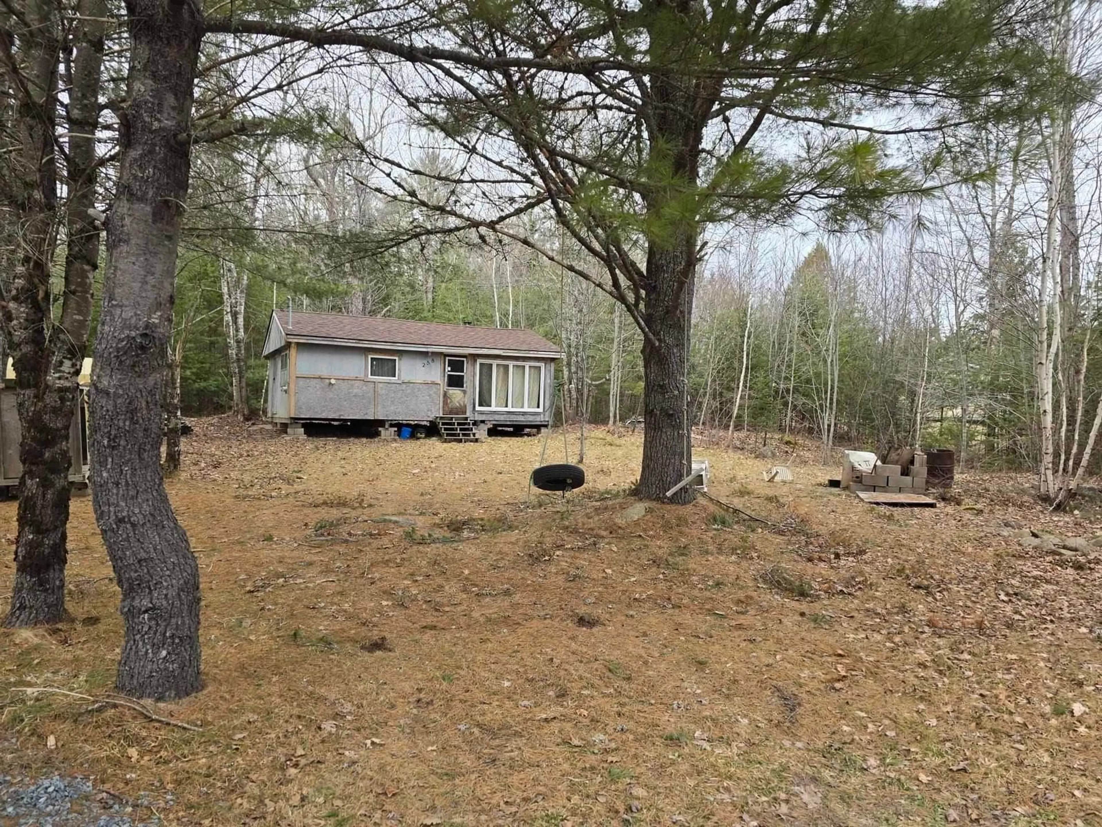 A pic from outside/outdoor area/front of a property/back of a property/a pic from drone, forest/trees view for 258 Brandy Lane, North River Nova Scotia B0R 1E0