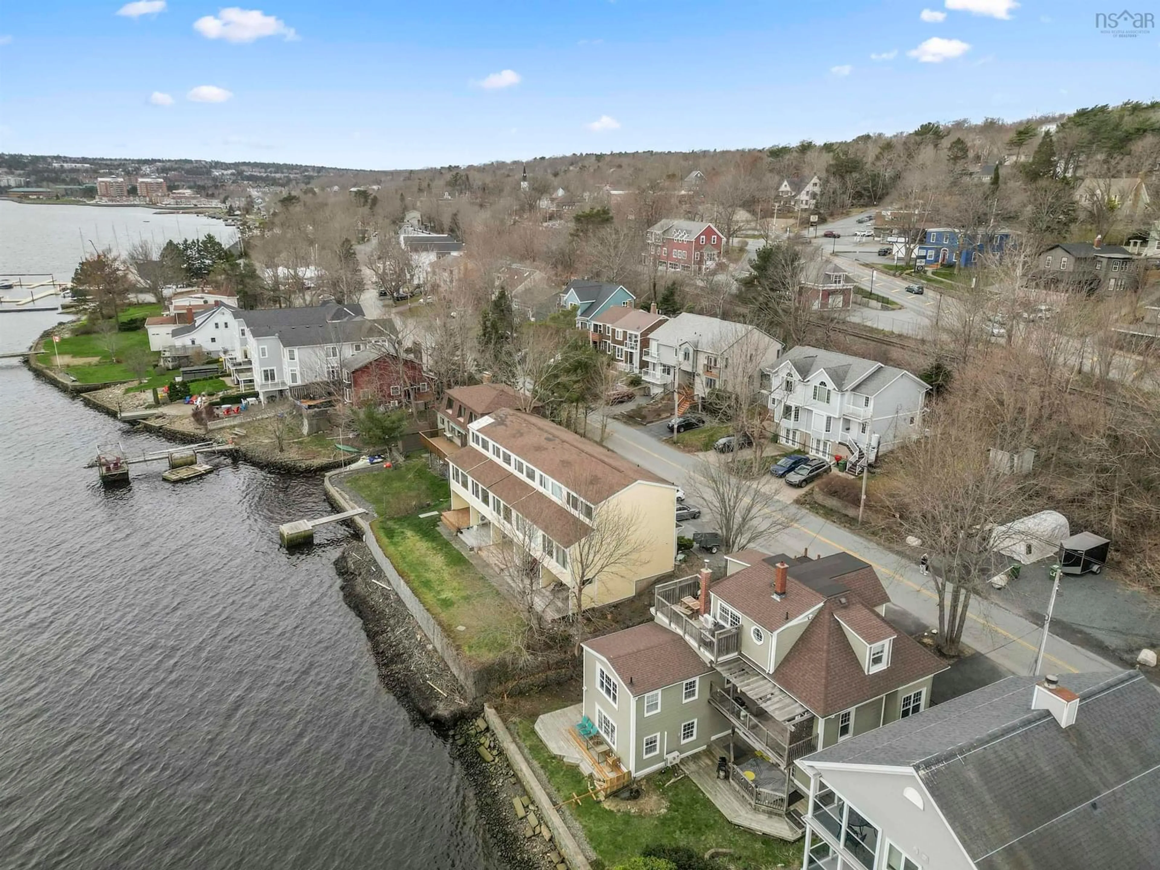 A pic from outside/outdoor area/front of a property/back of a property/a pic from drone, water/lake/river/ocean view for 475 Shore Dr, Bedford Nova Scotia B4A 2E9