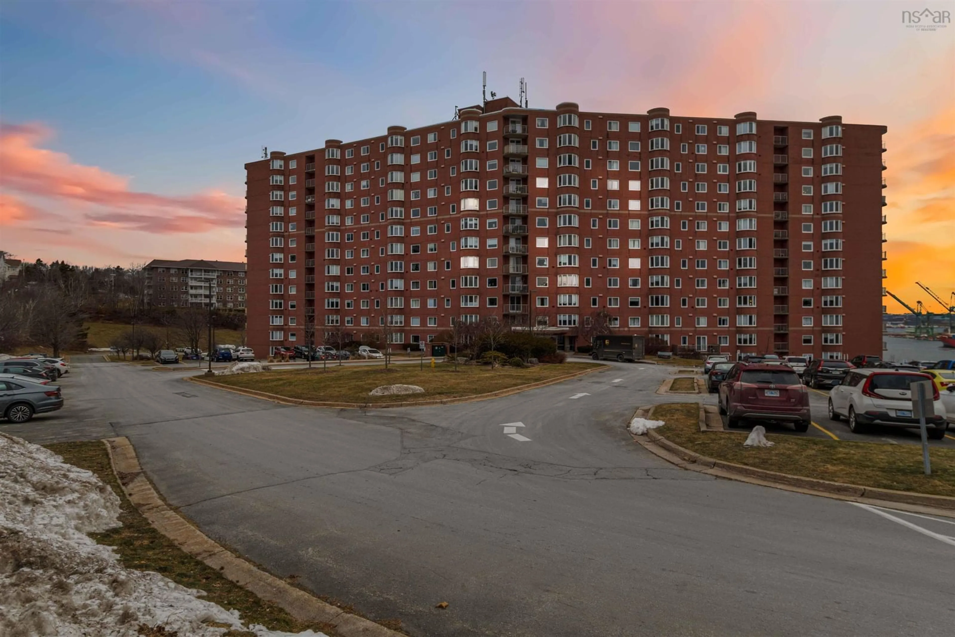 A pic from outside/outdoor area/front of a property/back of a property/a pic from drone, unknown for 45 Vimy Ave #917, Halifax Nova Scotia B3M 4C5