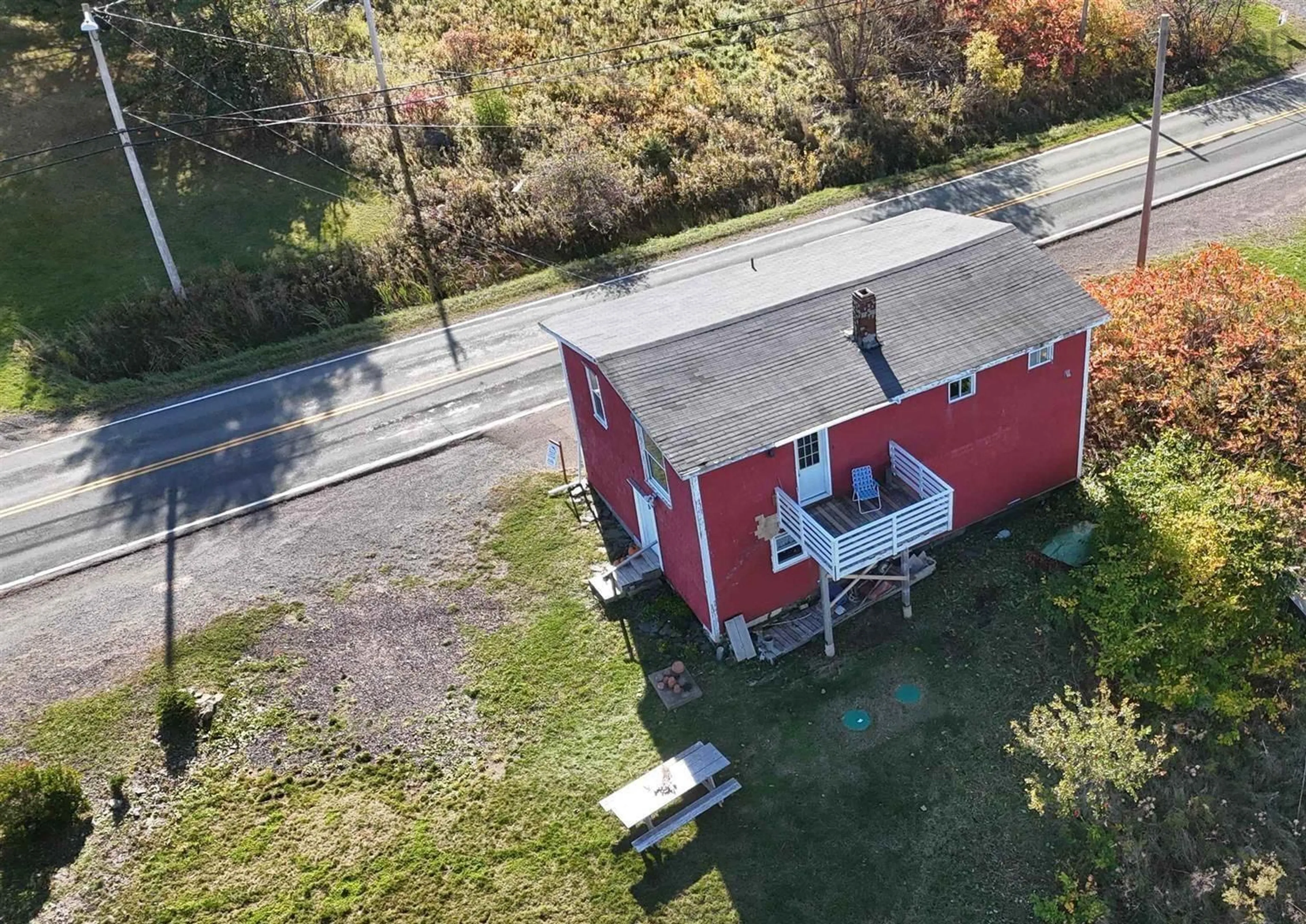 A pic from outside/outdoor area/front of a property/back of a property/a pic from drone, building for 2687 Highway 320, Poulamon Nova Scotia B0E 1K0