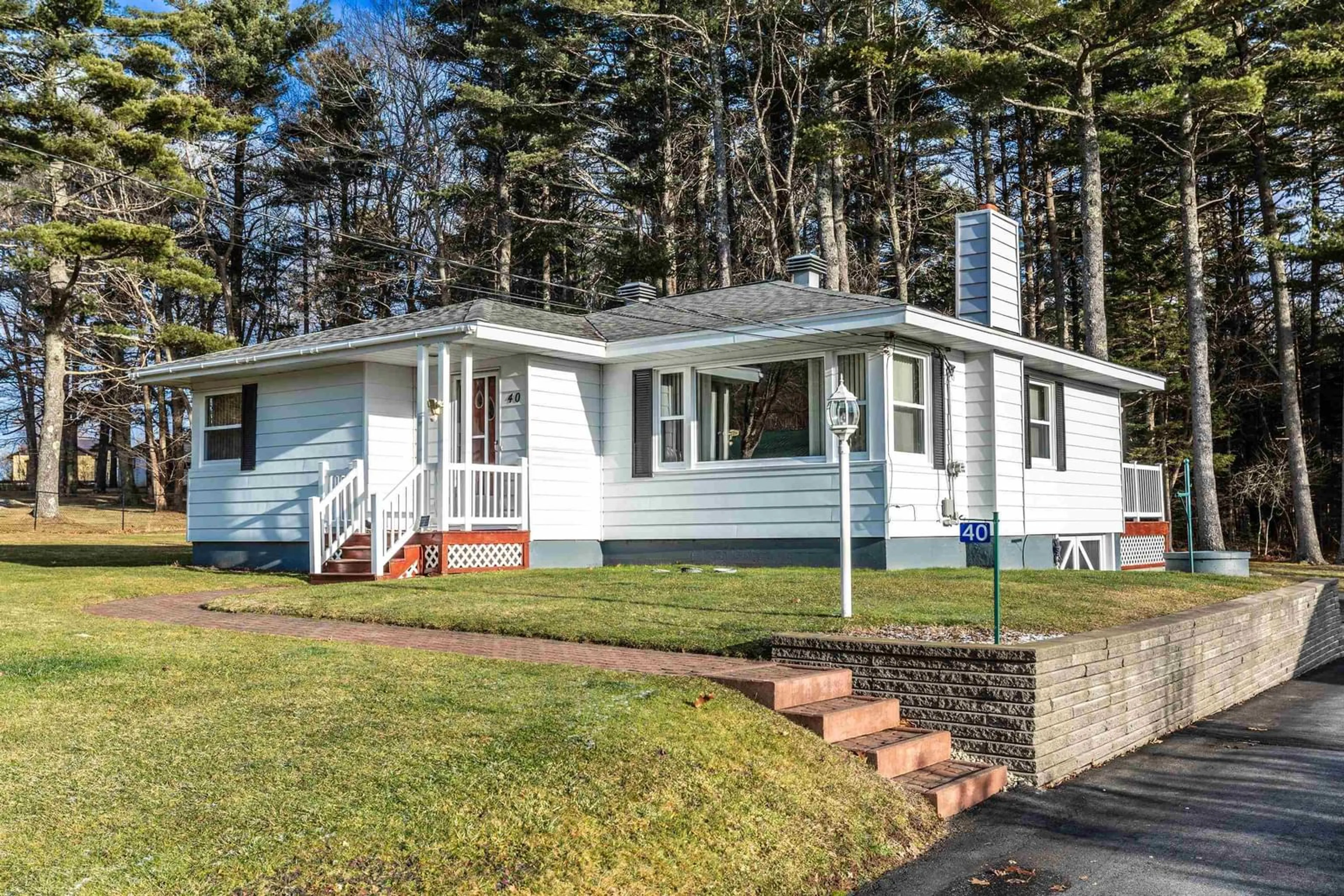 Home with vinyl exterior material, street for 40 Orphans Home Rd, Oakhill Nova Scotia B4V 0E1