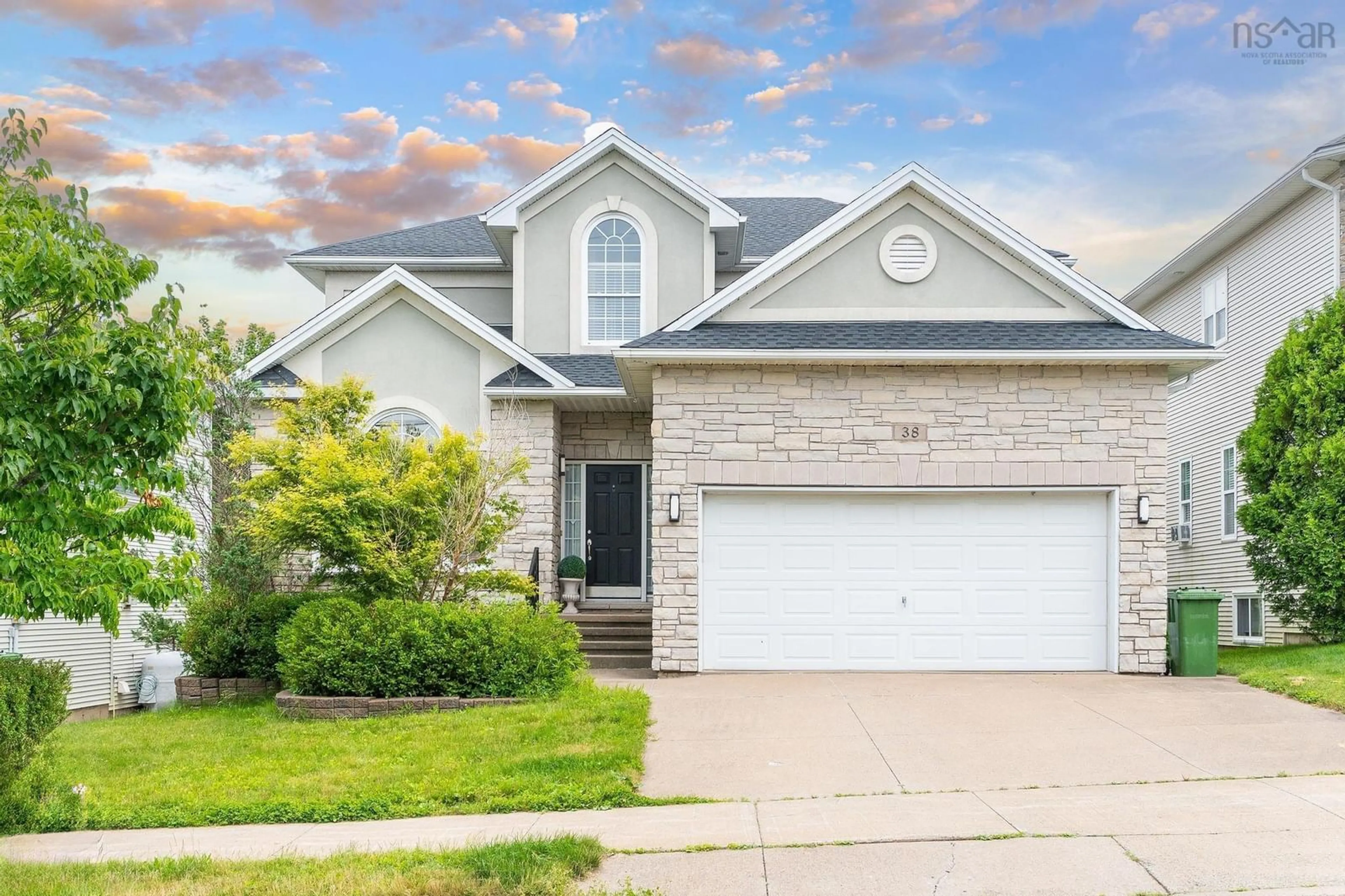 Home with vinyl exterior material, street for 38 Stone Gate Dr, Halifax Nova Scotia B3N 3J2