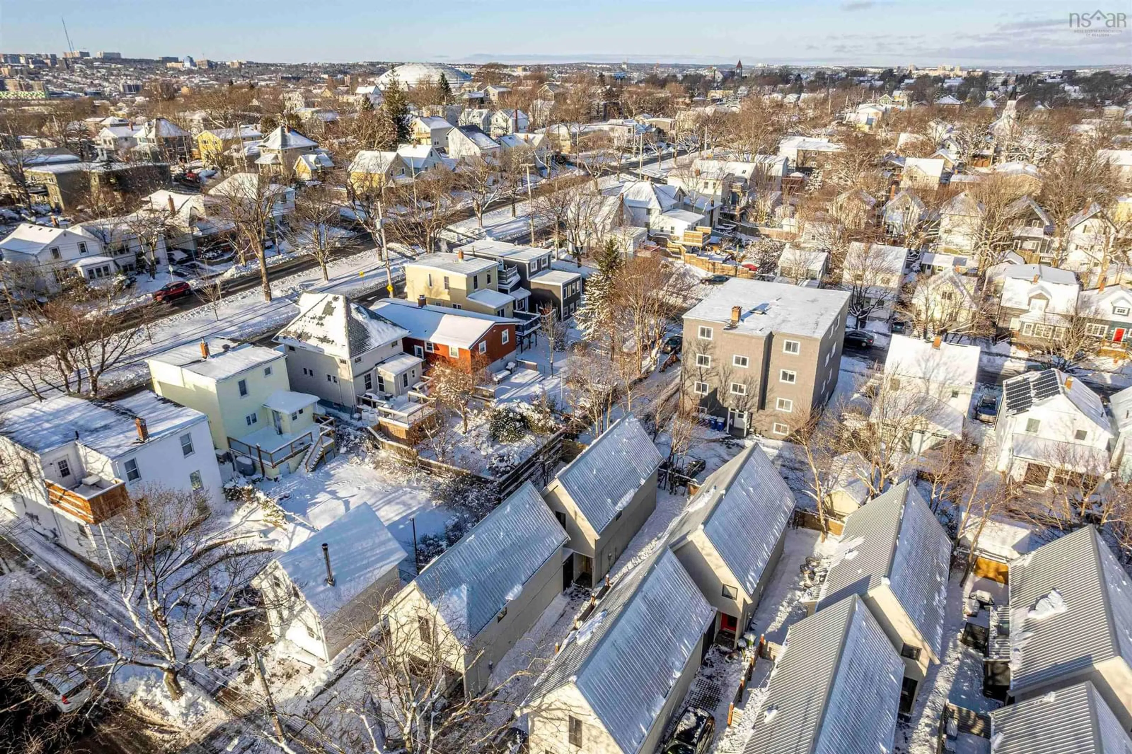 A pic from outside/outdoor area/front of a property/back of a property/a pic from drone, city buildings view from balcony for 5677 Stanley St #2, Halifax Nova Scotia B3K 2E9