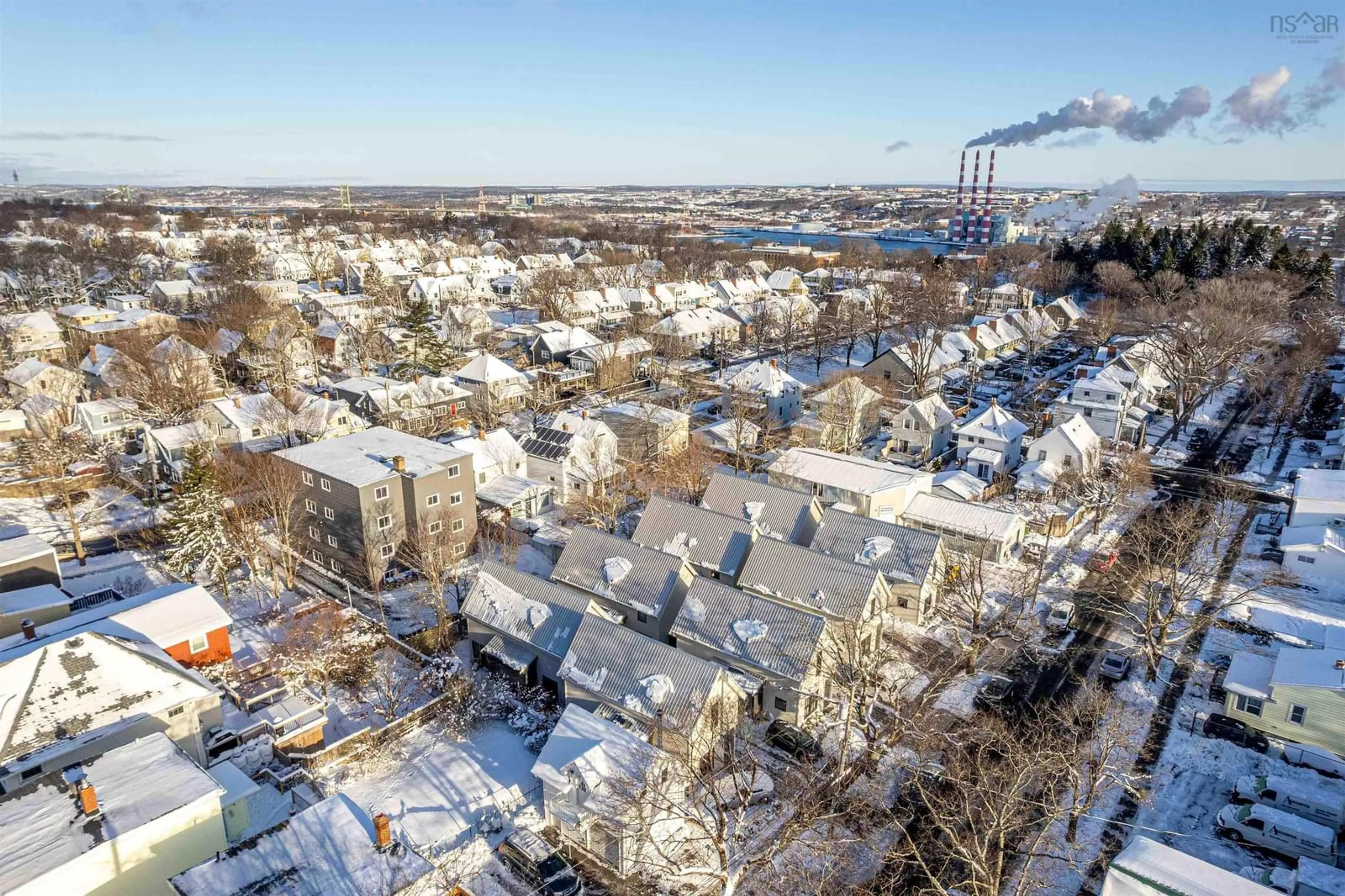 A pic from outside/outdoor area/front of a property/back of a property/a pic from drone, city buildings view from balcony for 5677 Stanley St #2, Halifax Nova Scotia B3K 2E9