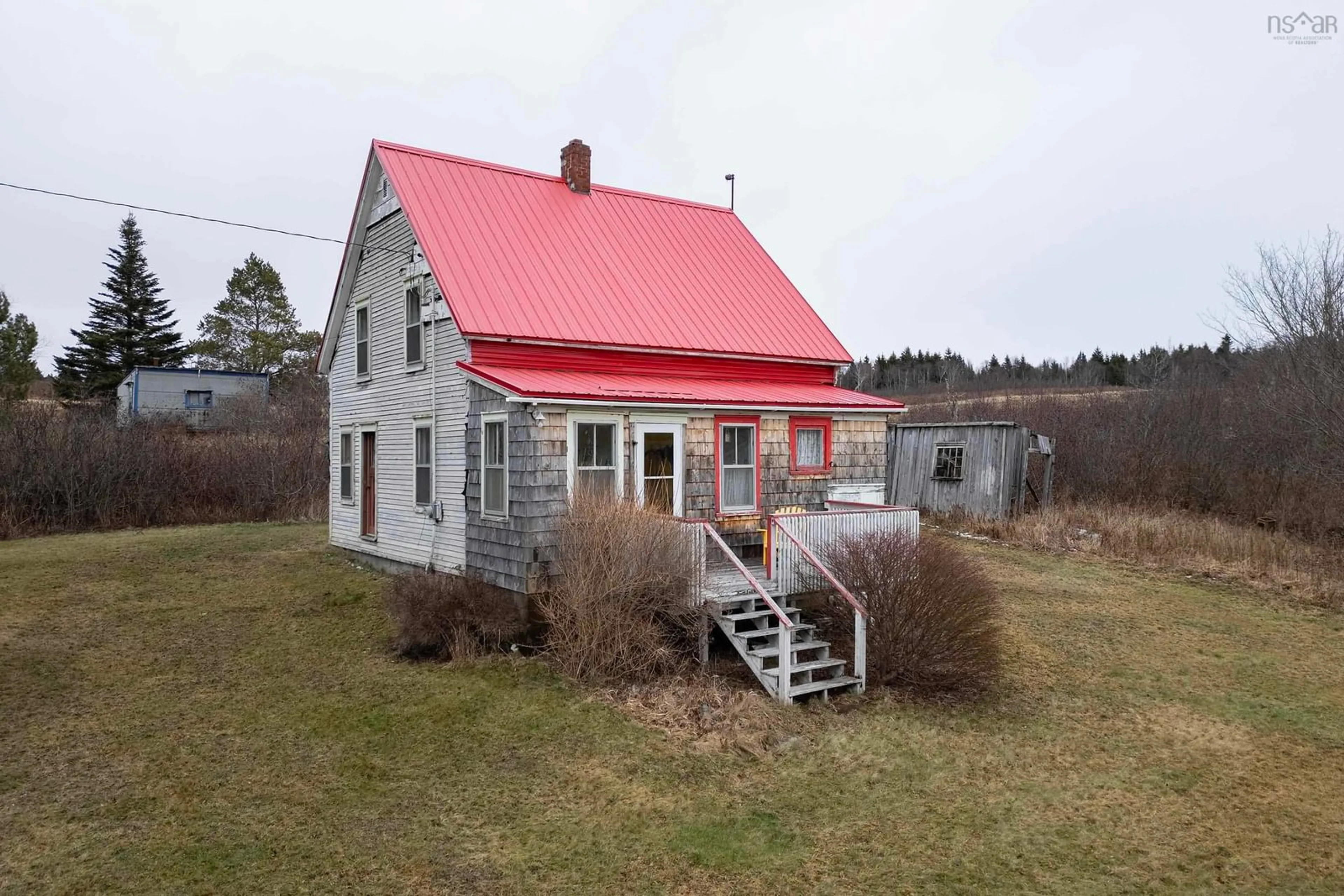 A pic from outside/outdoor area/front of a property/back of a property/a pic from drone, building for 62 Currie Rd, Allenville Nova Scotia B0M 1A0