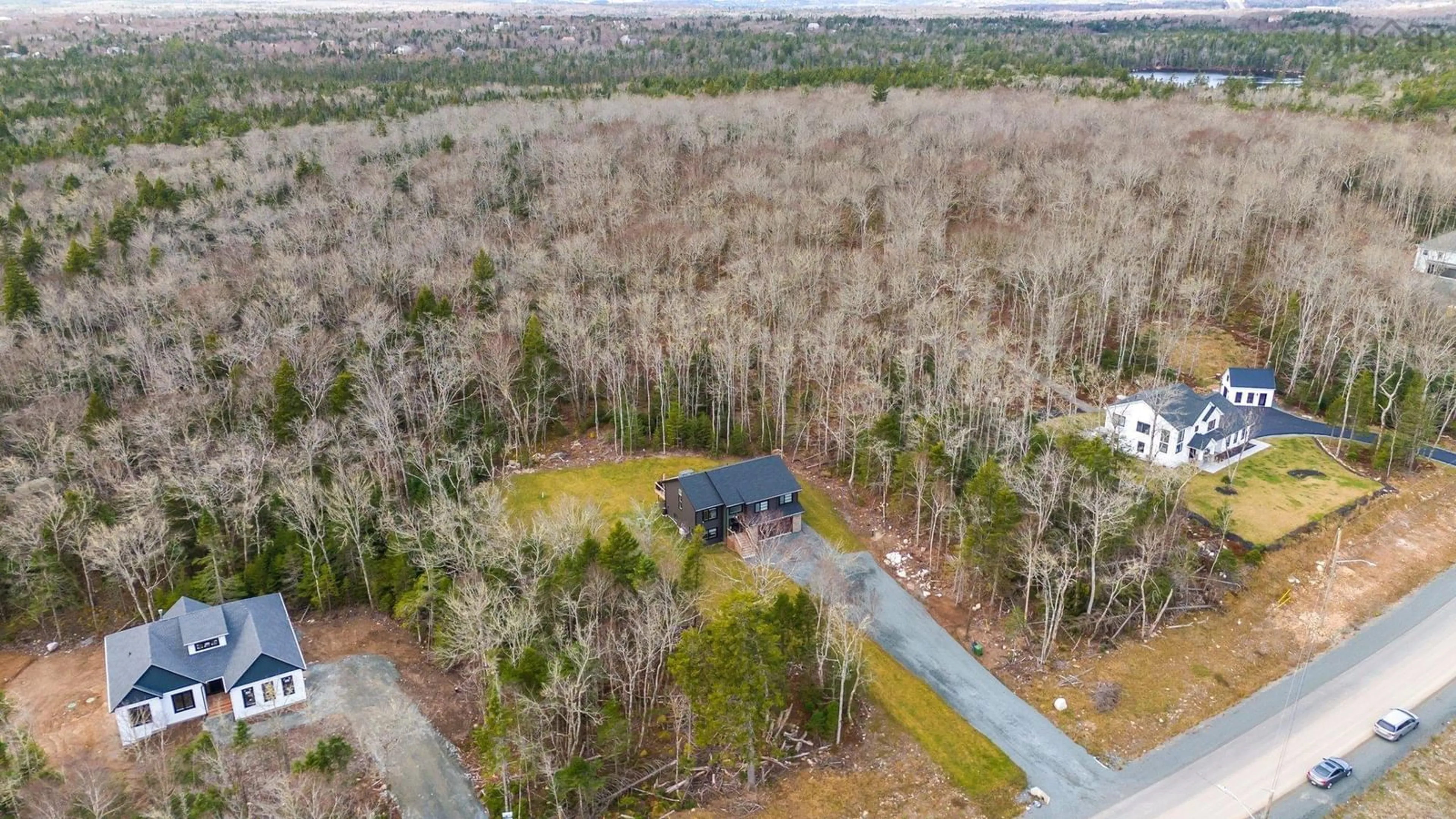 A pic from outside/outdoor area/front of a property/back of a property/a pic from drone, forest/trees view for 425 Everwood Ave, Hammonds Plains Nova Scotia B3Z 0J6