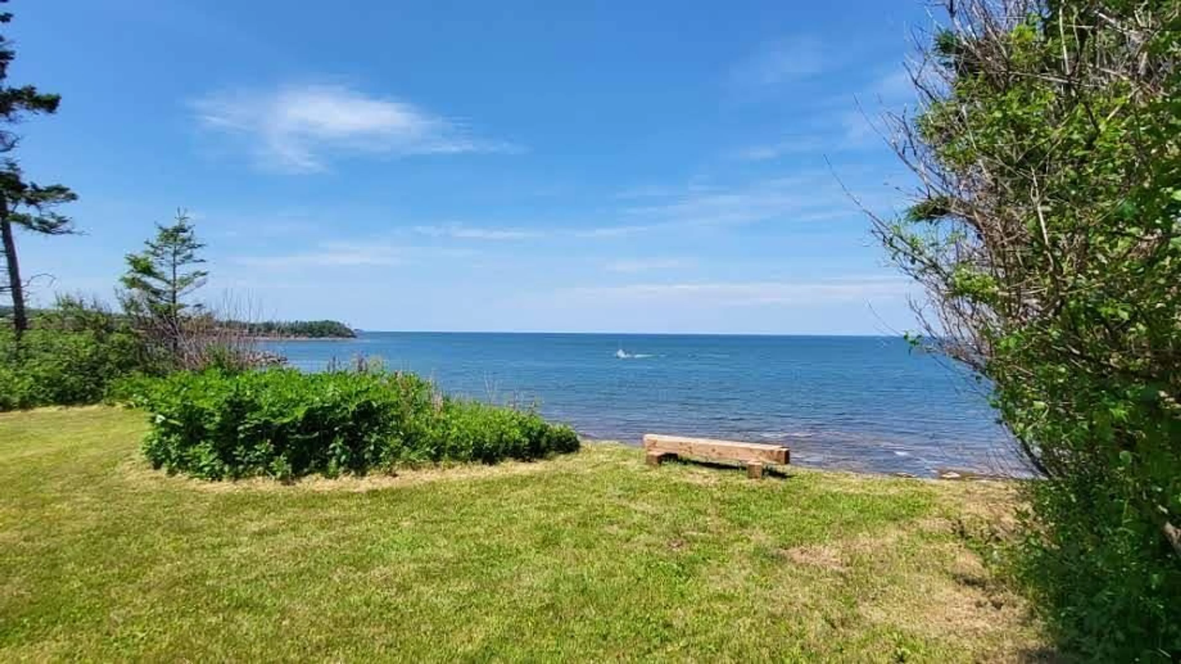 A pic from outside/outdoor area/front of a property/back of a property/a pic from drone, water/lake/river/ocean view for 120 Skinners Cove East Rd, Melville Nova Scotia B0K 1N0