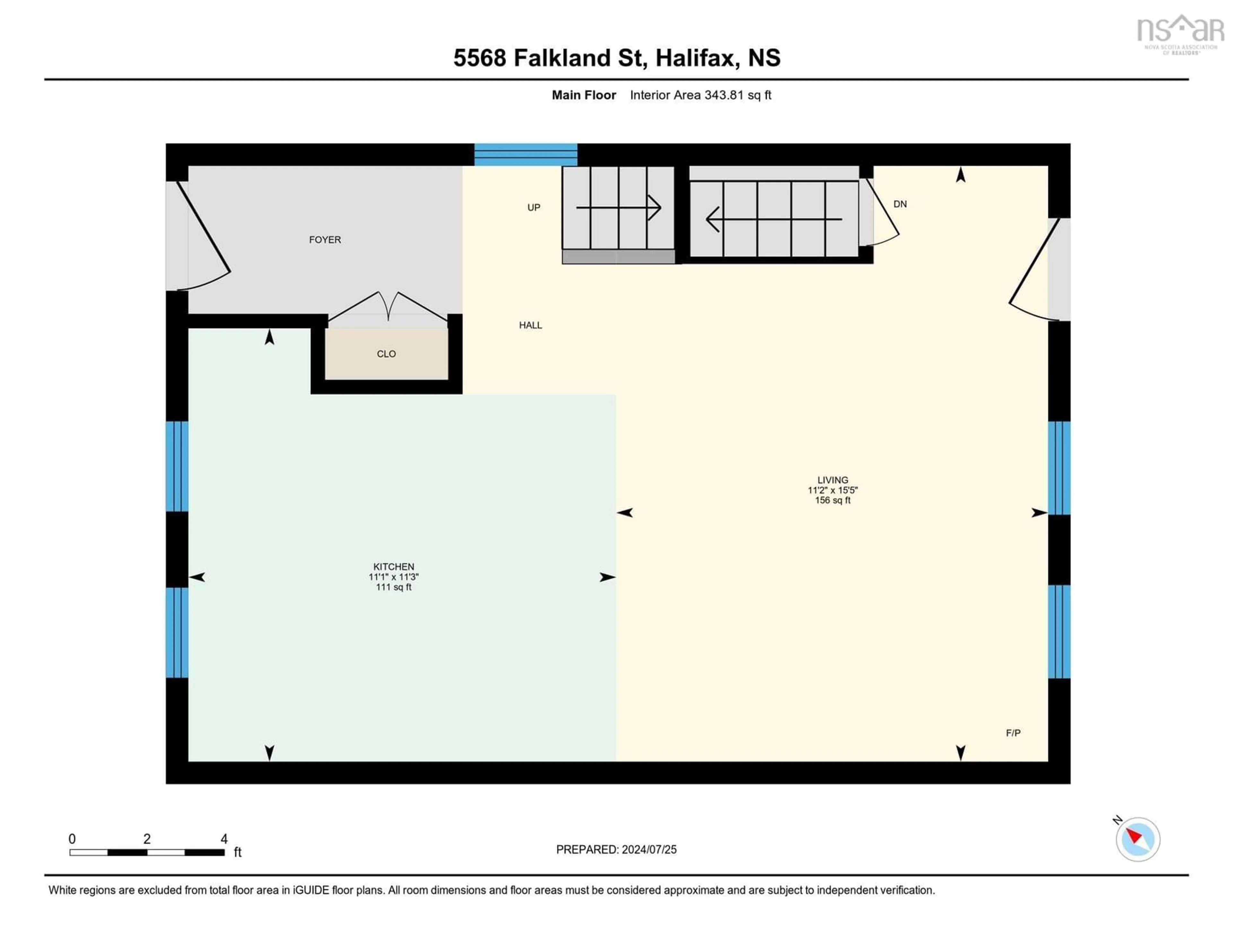 Floor plan for 5568 Falkland St, Halifax Nova Scotia B3K 1A5