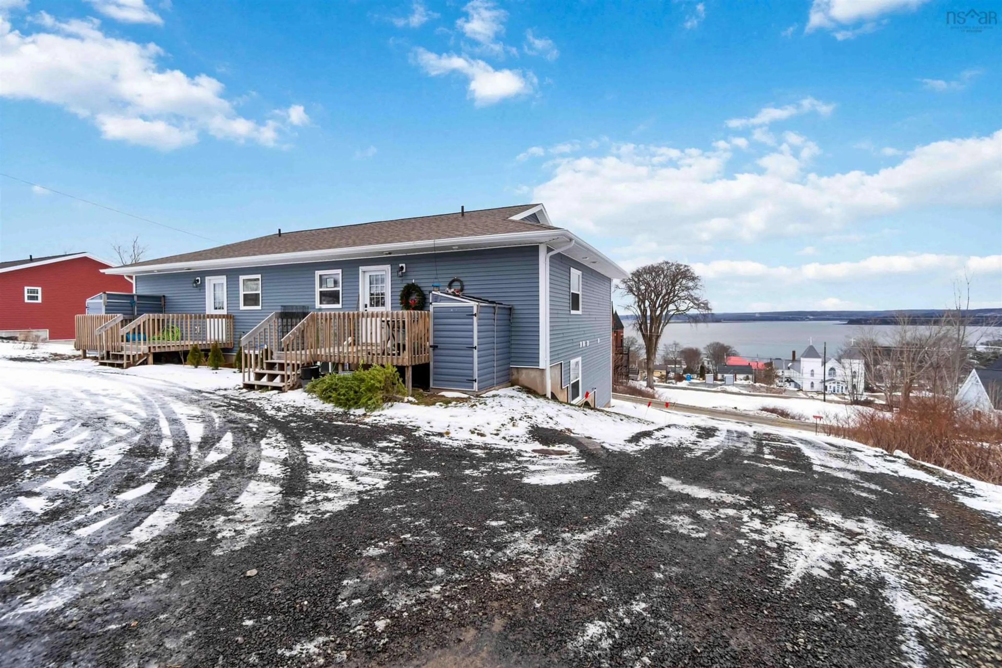 A pic from outside/outdoor area/front of a property/back of a property/a pic from drone, water/lake/river/ocean view for 107 Second Ave, Digby Nova Scotia B0V 1A0